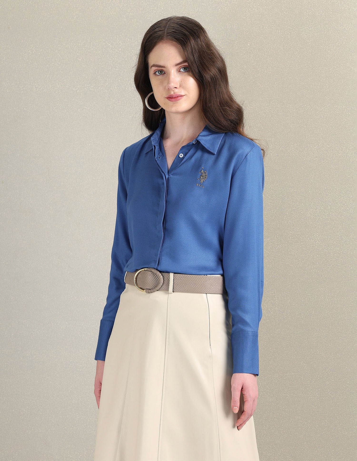 Metallic Logo Solid Shirt - Image 4