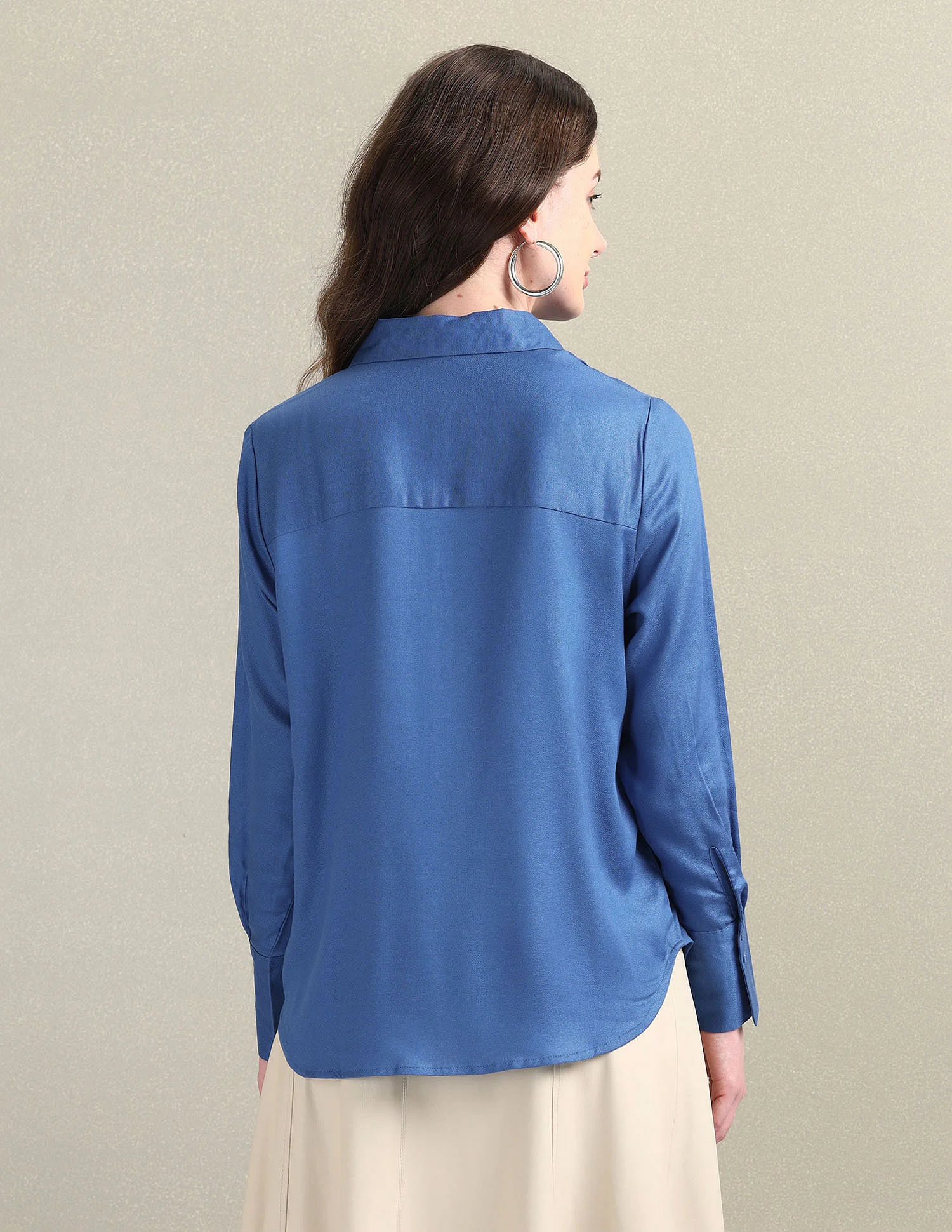 Metallic Logo Solid Shirt - Image 5