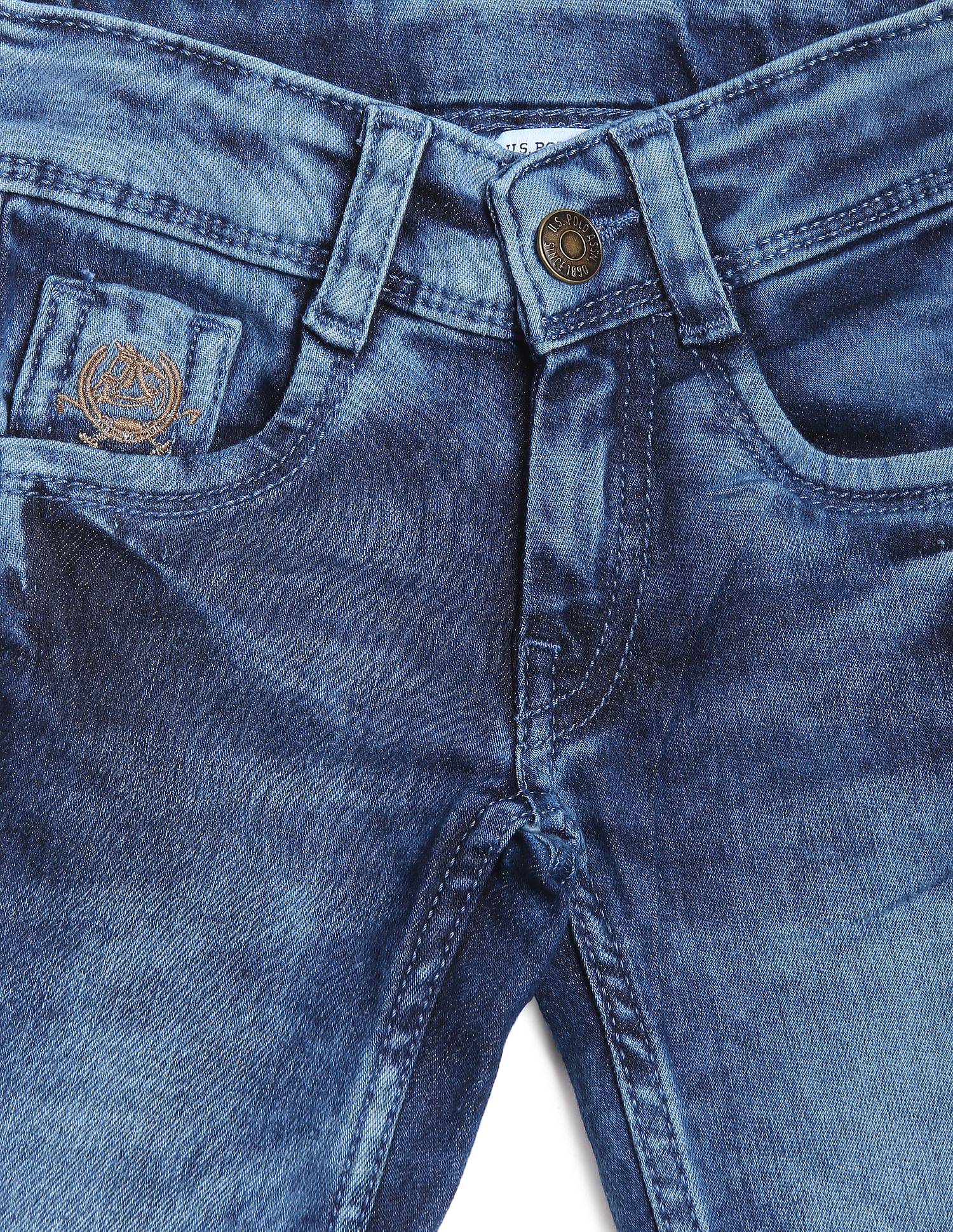 Mid Rise Acid Wash Skinny Fit Jeans - Image 3