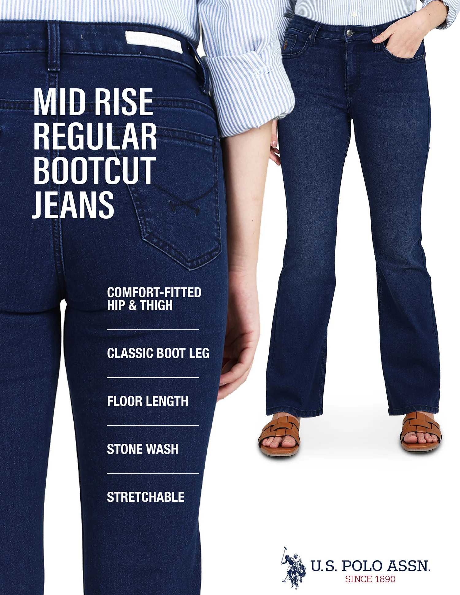 Mid Rise Bootcut Fit Jeans - Image 9