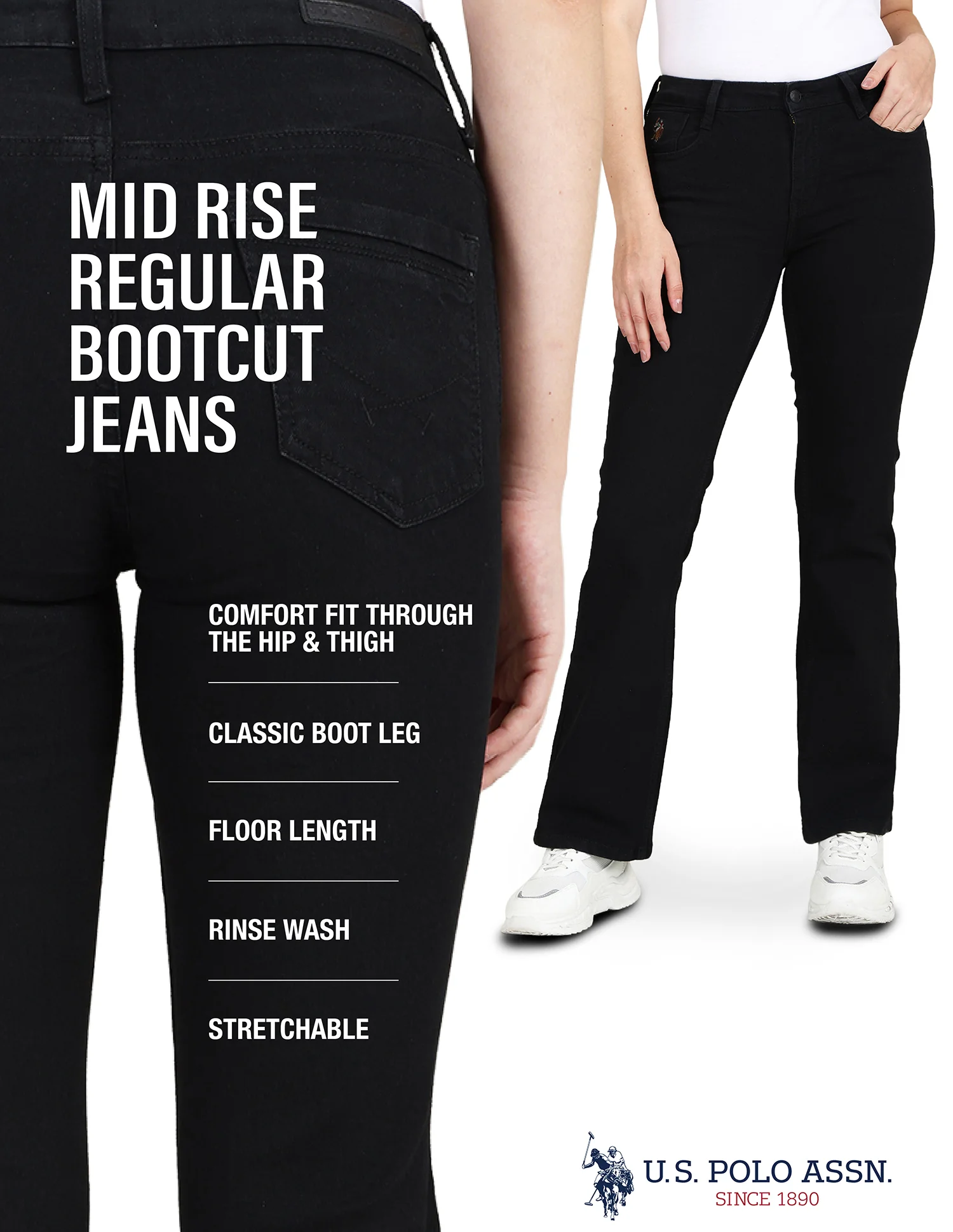 Mid Rise Bootcut Fit Jeans - Image 10