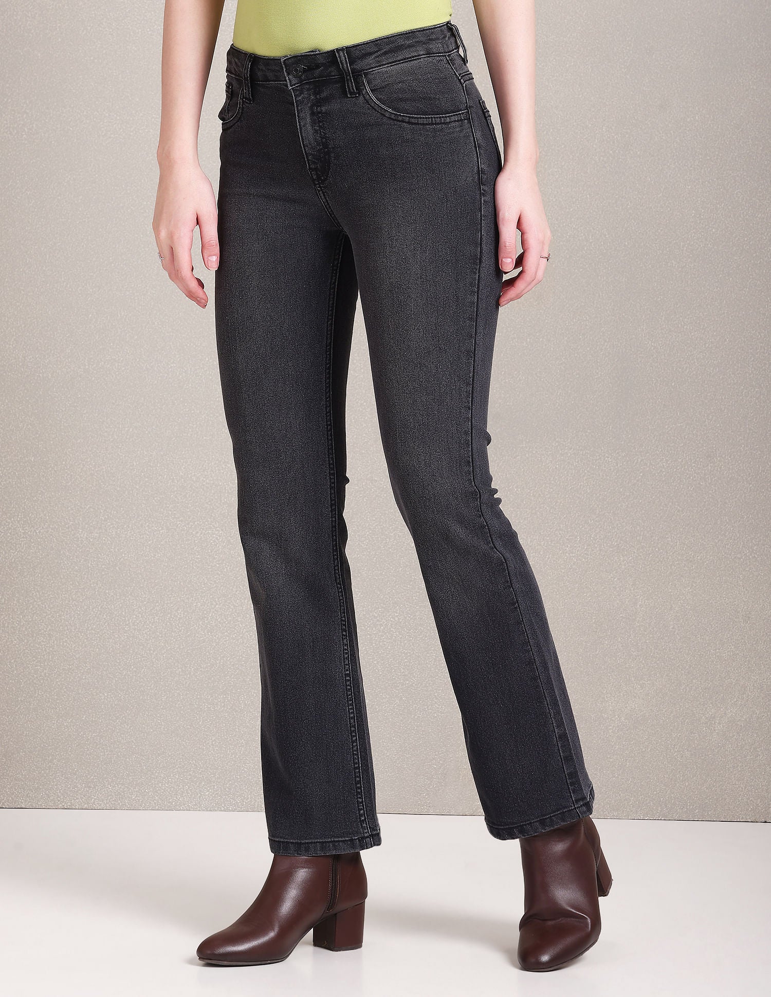 Mid Rise Bootcut Jeans - Image 4