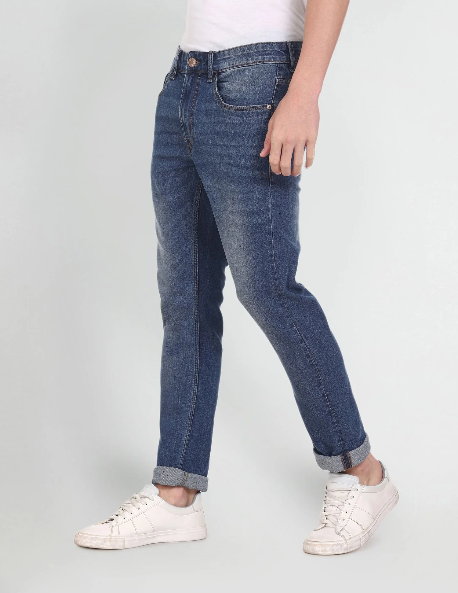 Mid Rise Brandon Slim Tapered Fit Jeans - Image 4