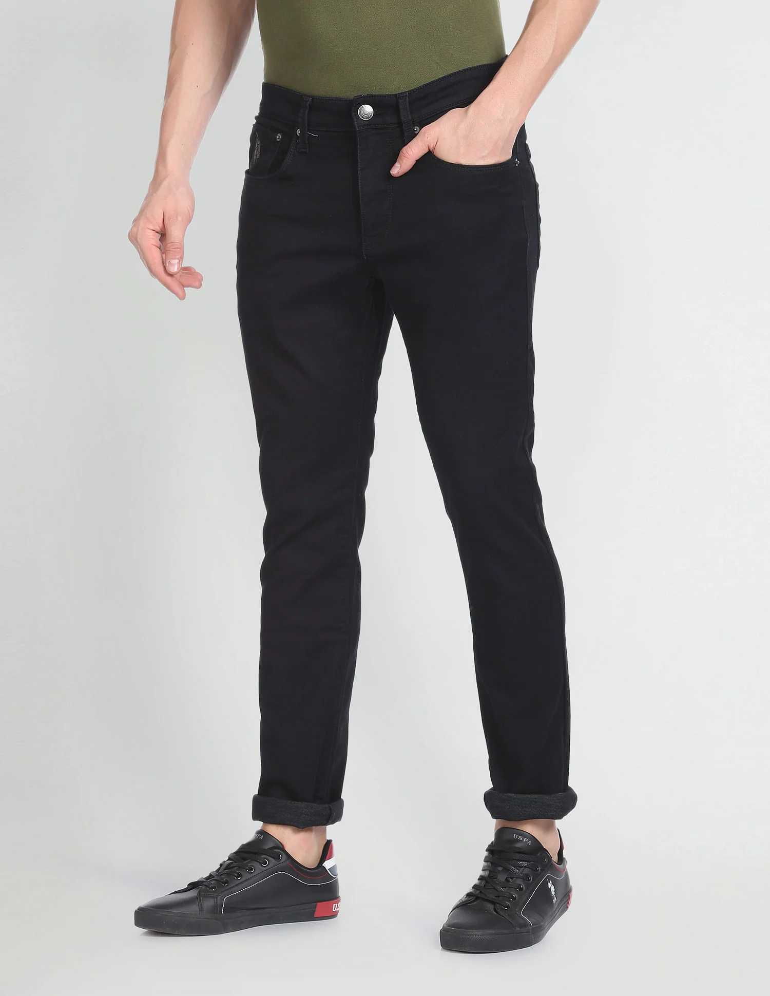 Mid Rise Brandon Slim Tapered Fit Jeans - Image 4
