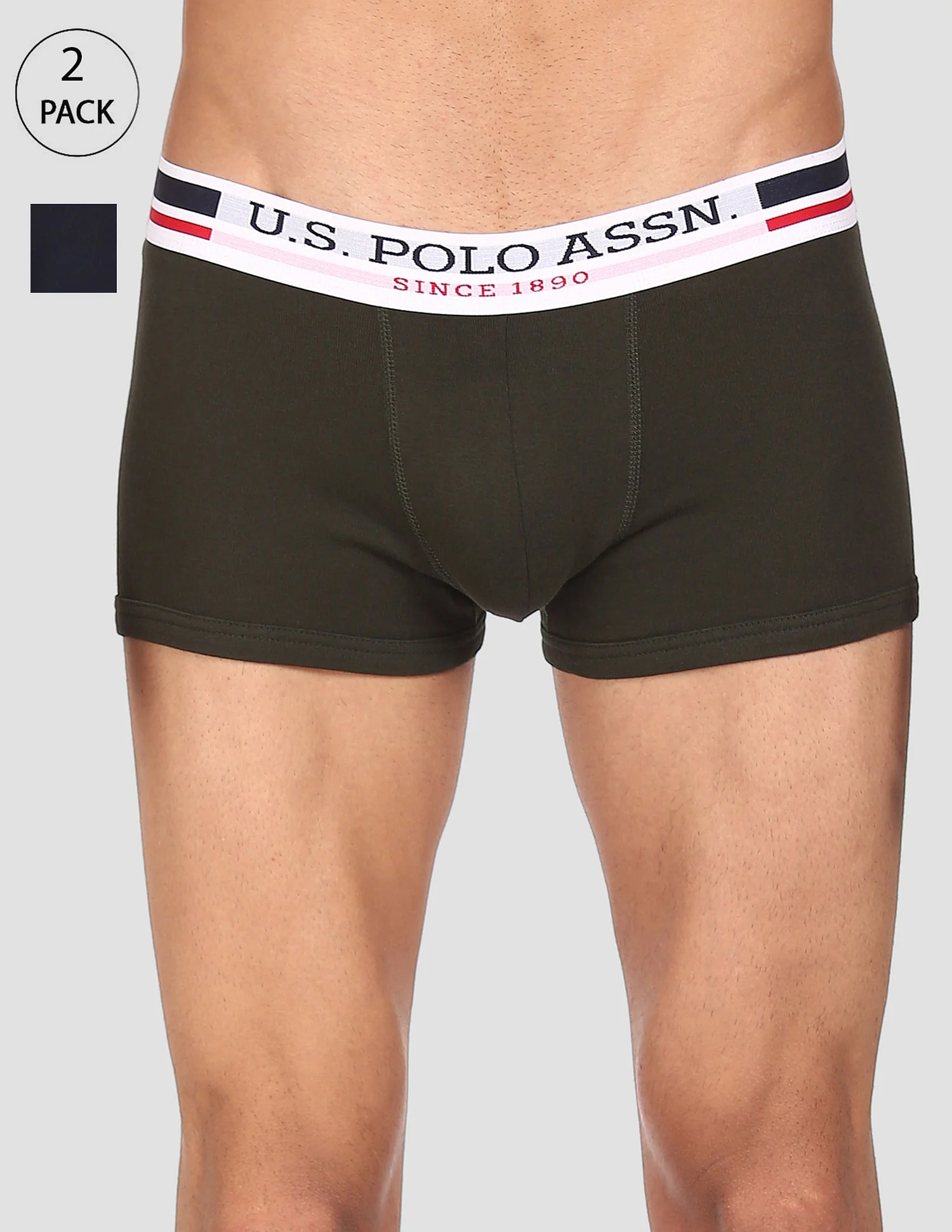 Mid Rise Cotton I641 Trunks - Pack Of 2