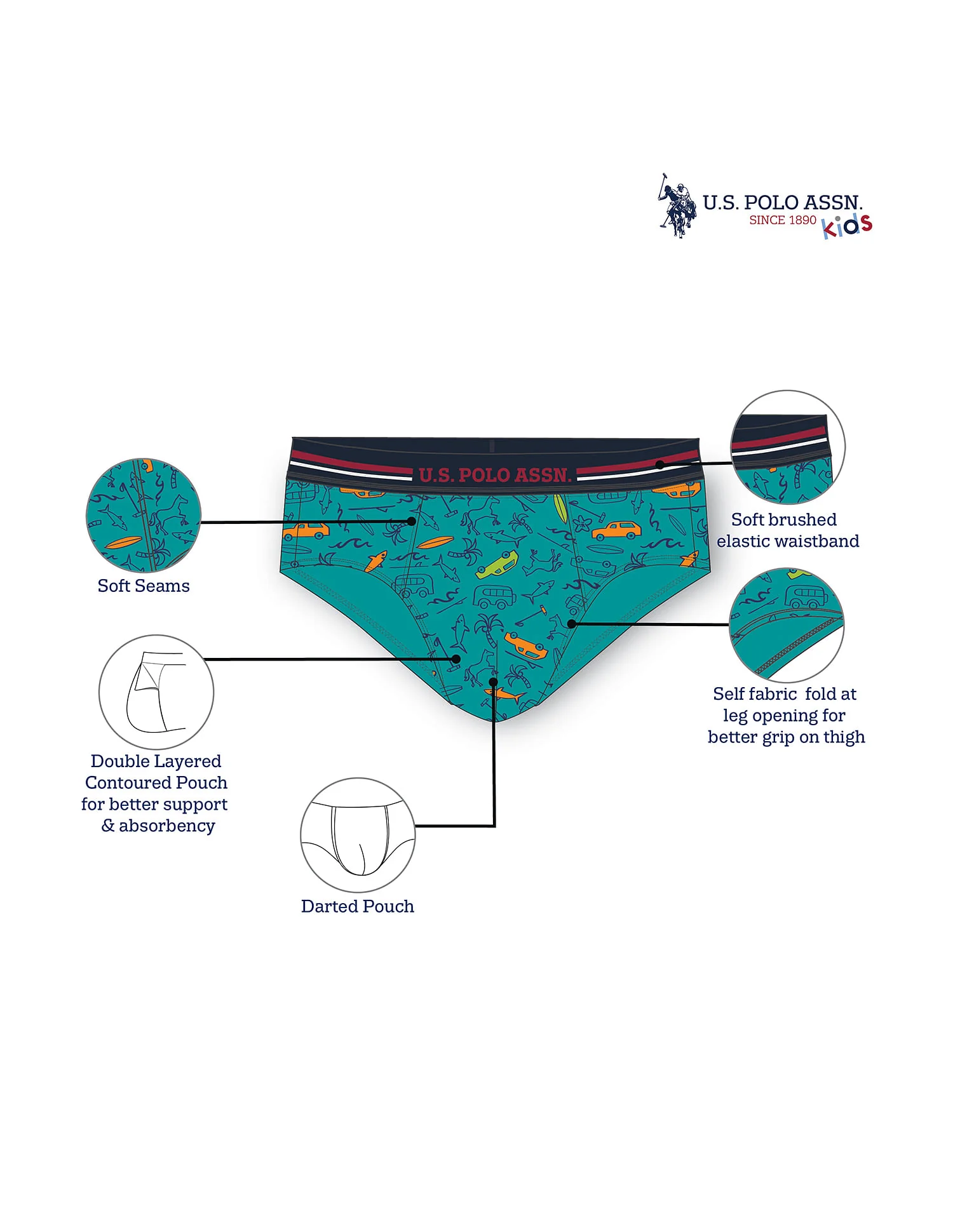 Mid Rise Cotton Spandex IKBB Briefs - Pack Of 3 - Image 7