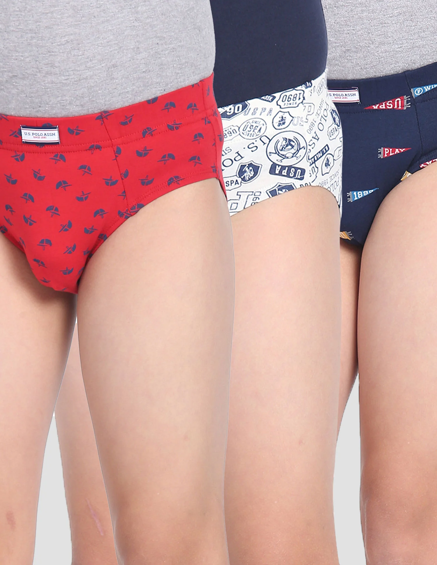 Mid Rise Cotton Spandex OKB01 Briefs - Pack Of 3 - Image 6