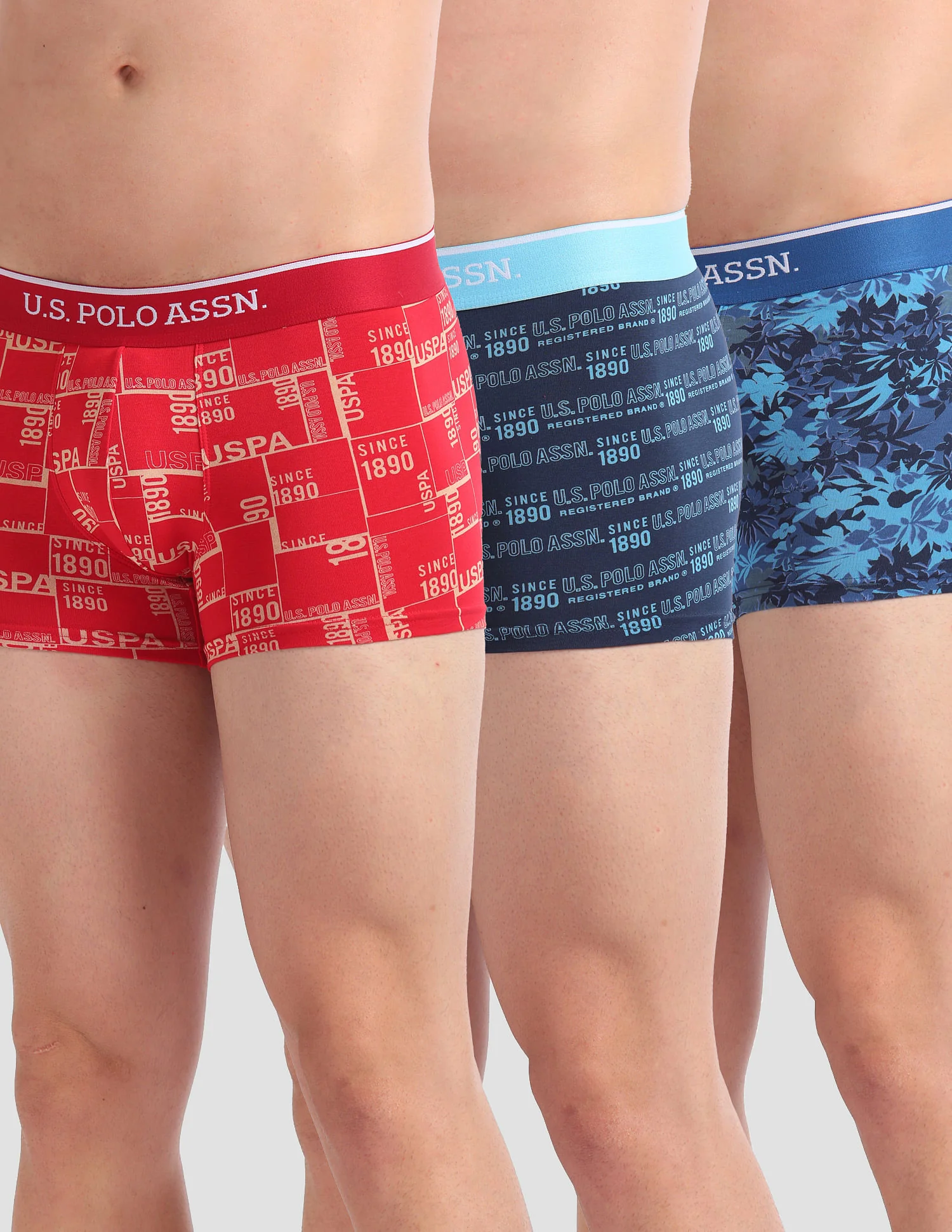 Pack Of 3 Printed Breathibility Moisture-Wicking Trunks OET01-BBR-P3 - Image 6