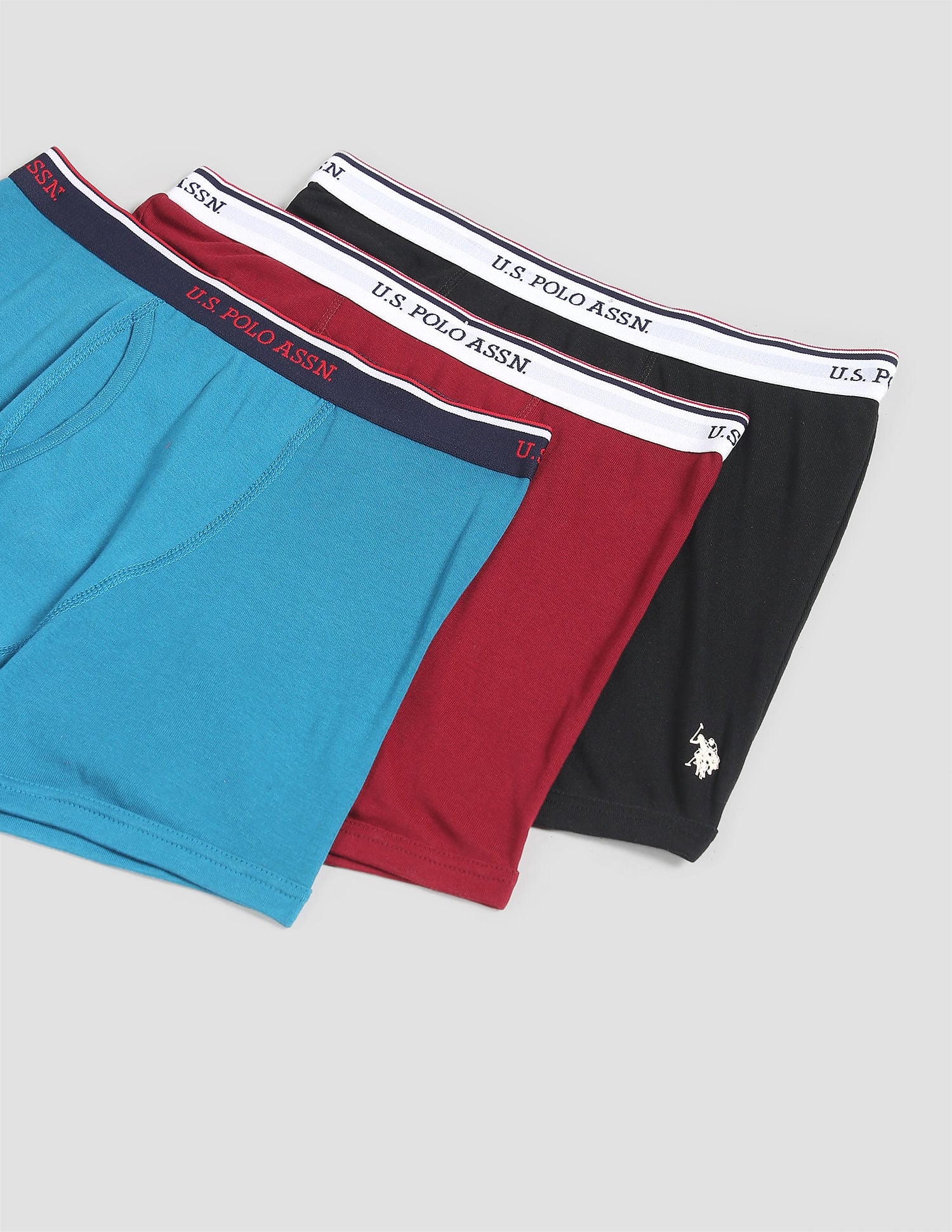 Mid Rise Solid 1667 Trunks - Pack Of 3 - Image 2