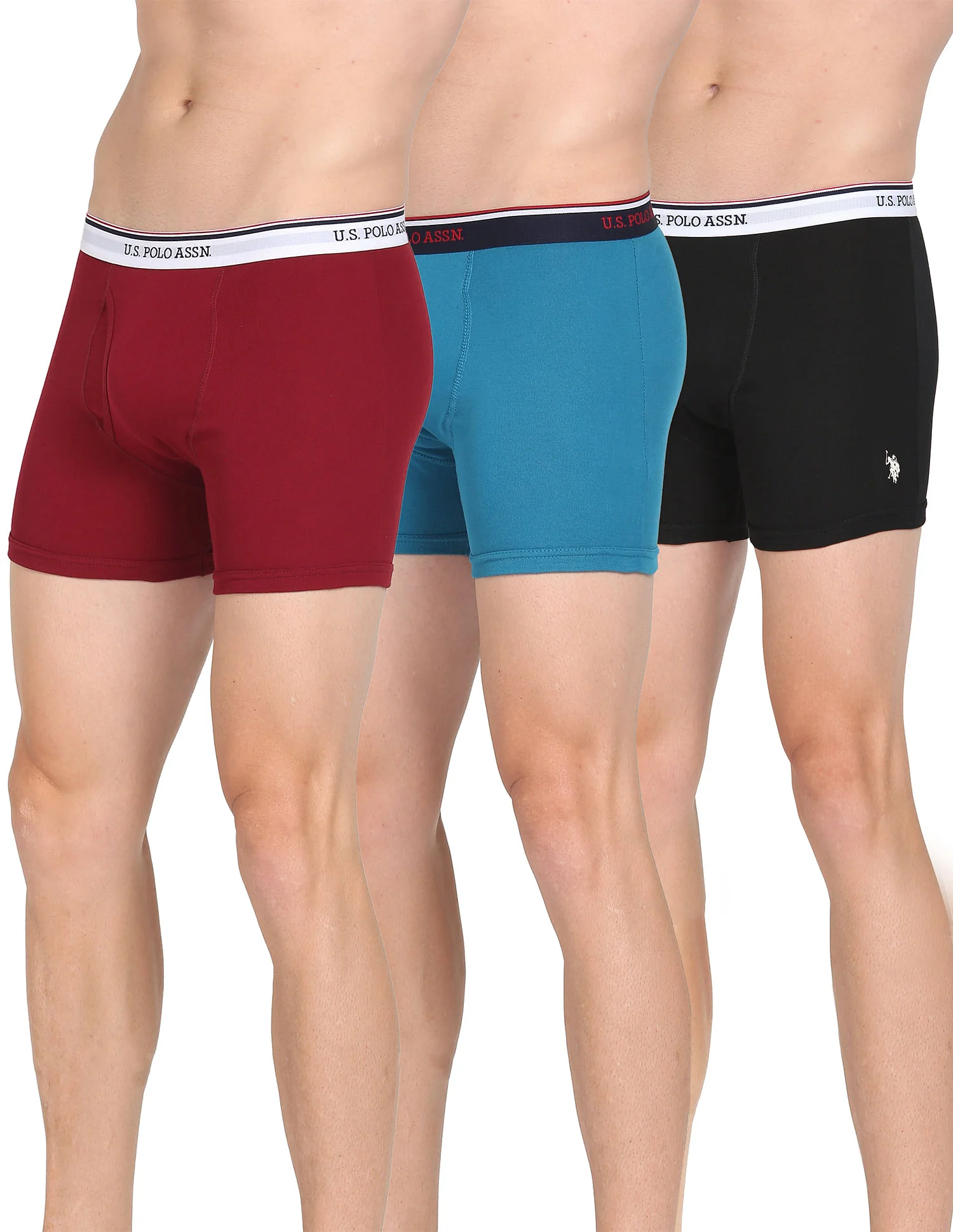 Mid Rise Solid 1667 Trunks - Pack Of 3 - Image 6