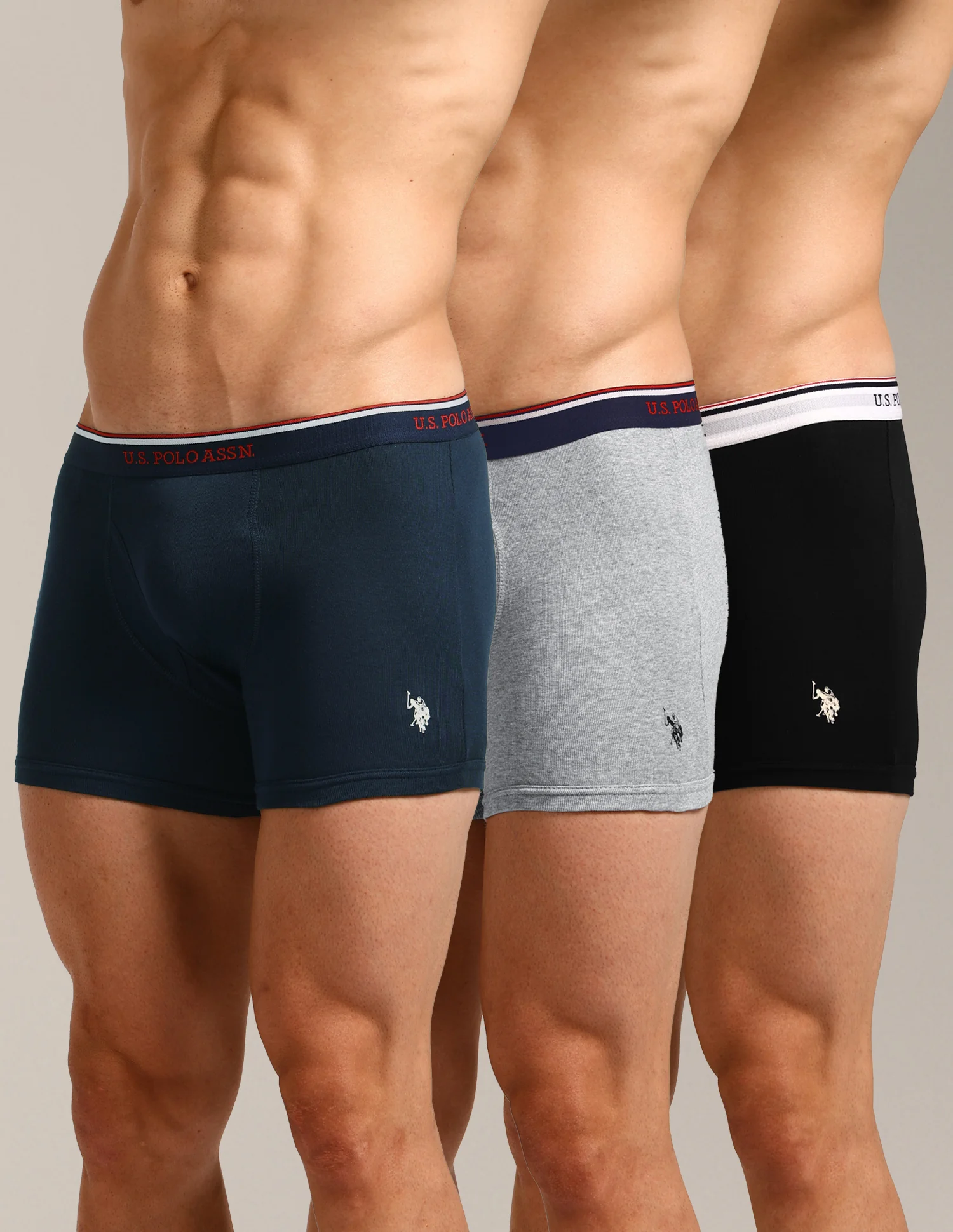 Mid Rise Solid 1667 Trunks - Pack Of 3 - Image 11