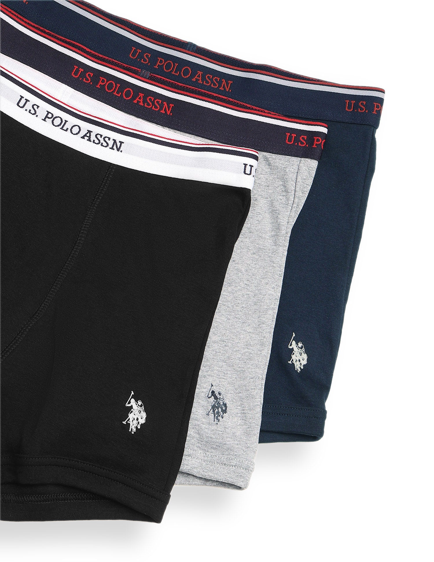 Mid Rise Solid 1667 Trunks - Pack Of 3 - Image 2