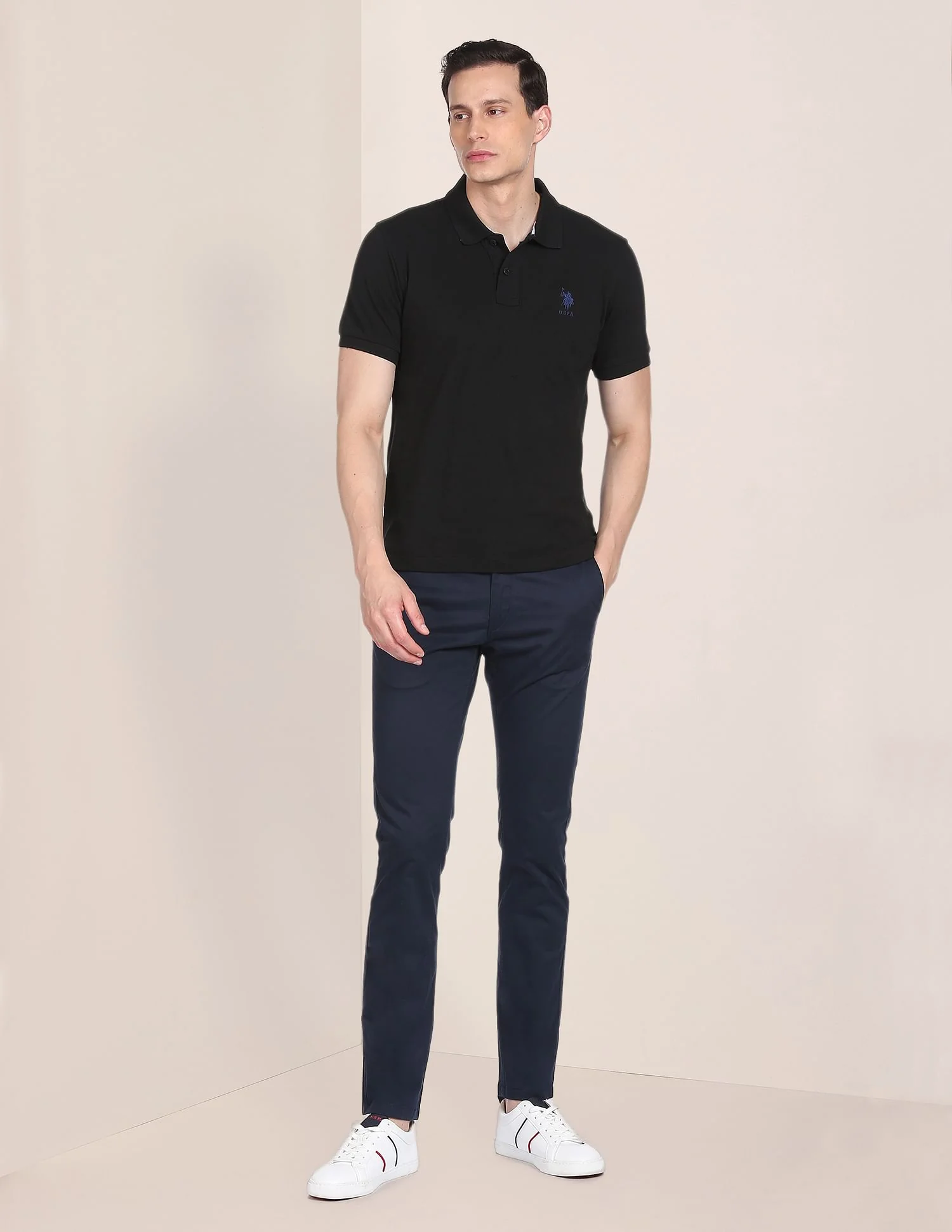 Mid Rise Solid Casual Trousers - Image 3