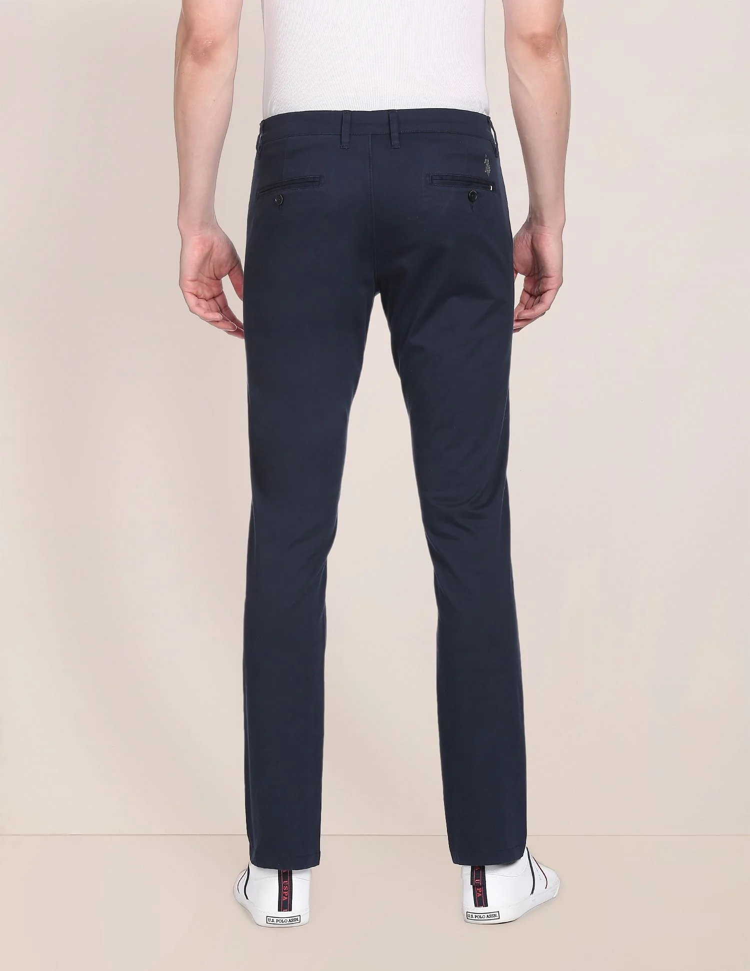 Mid Rise Solid Casual Trousers - Image 5