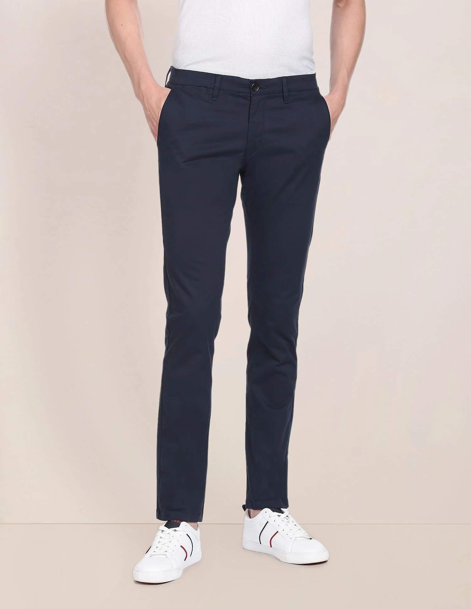 Mid Rise Solid Casual Trousers - Image 6