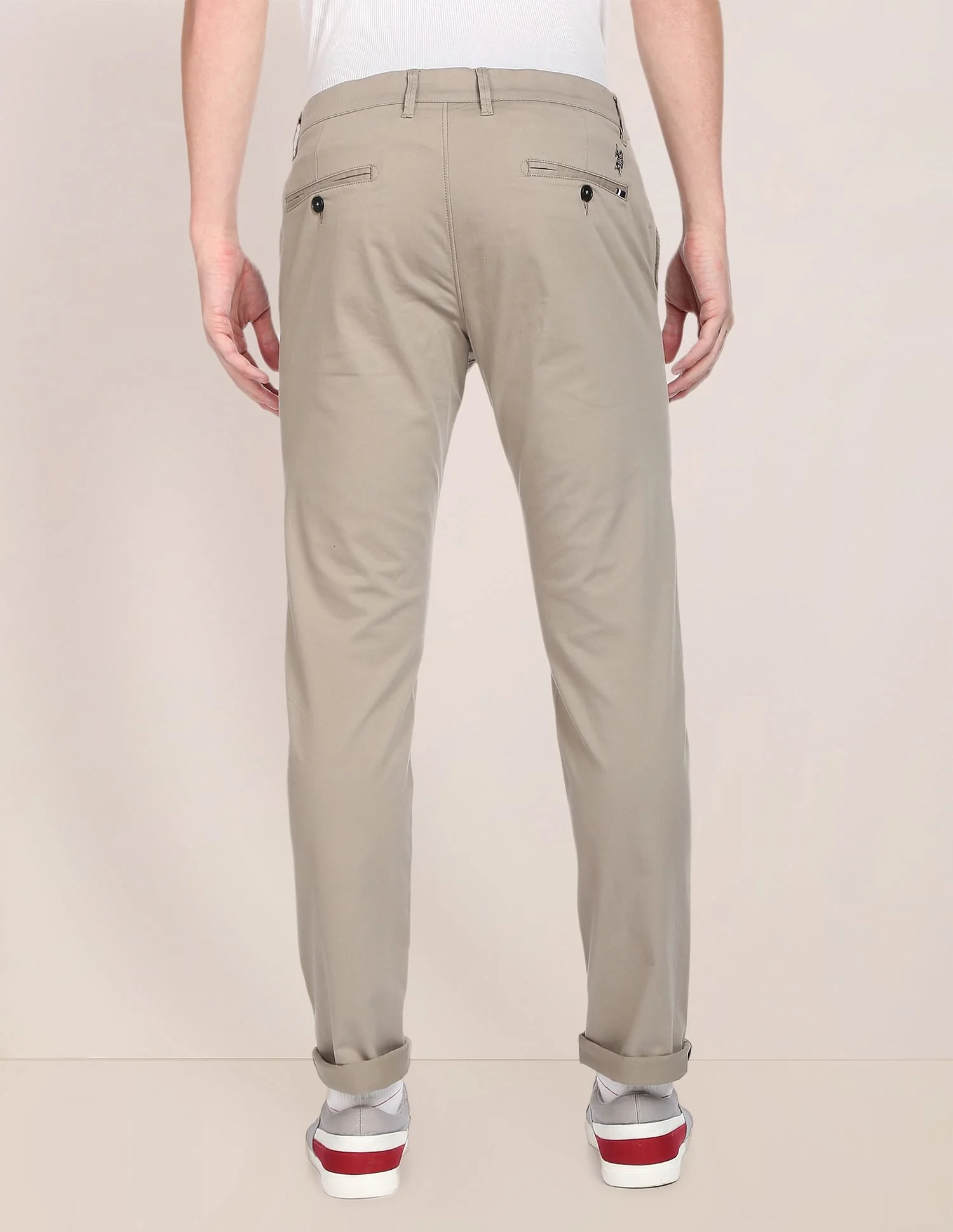 Mid Rise Solid Casual Trousers - Image 5