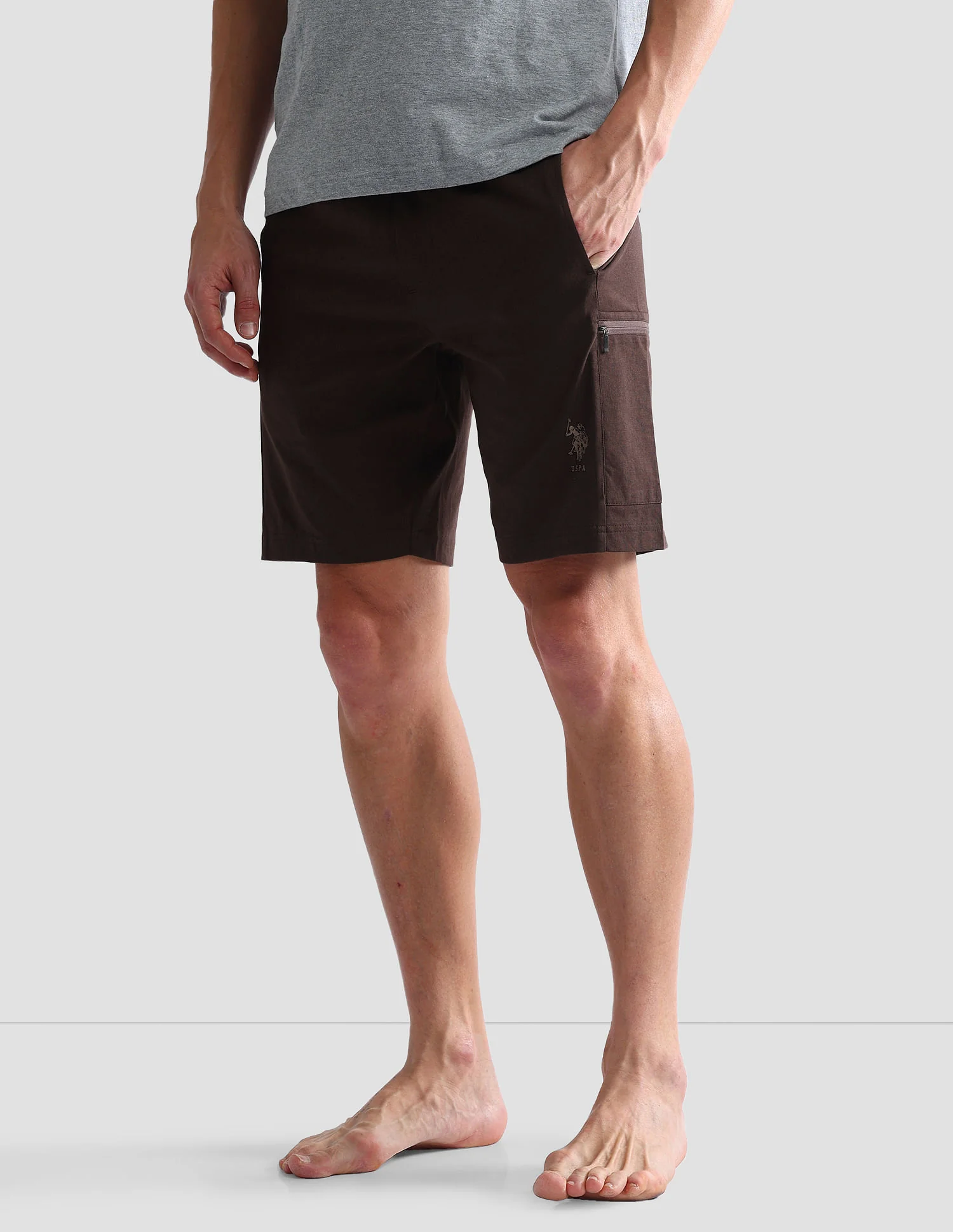 Mid Rise Solid OES04 Lounge Shorts - Pack Of 1 - Image 4