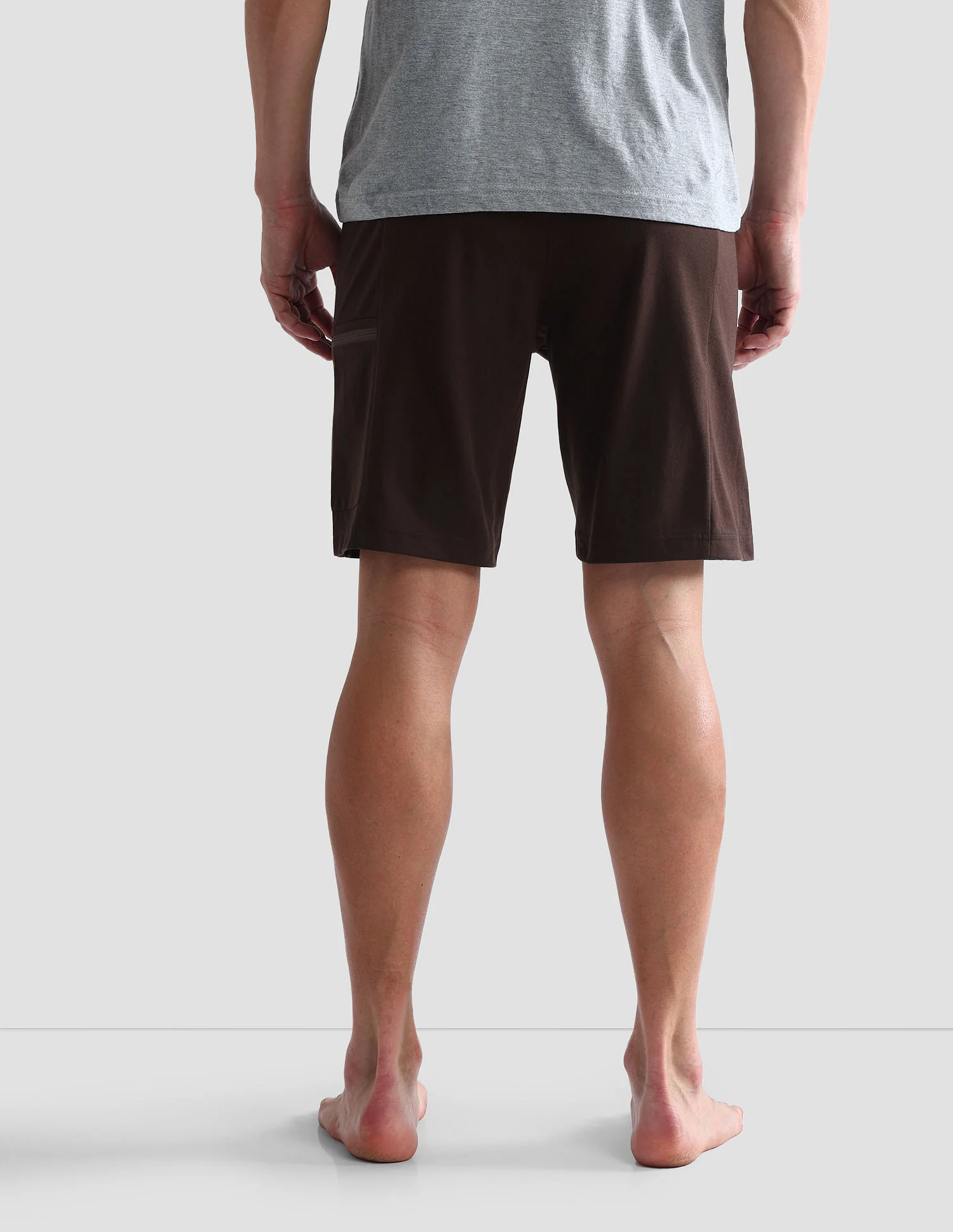 Mid Rise Solid OES04 Lounge Shorts - Pack Of 1 - Image 5