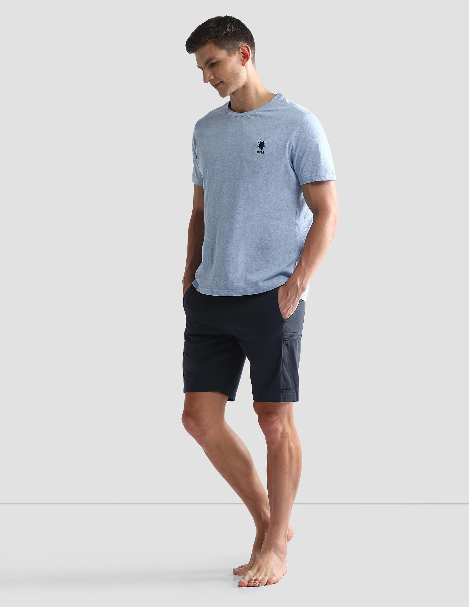Mid Rise Solid OES04 Lounge Shorts - Pack Of 1 - Image 3