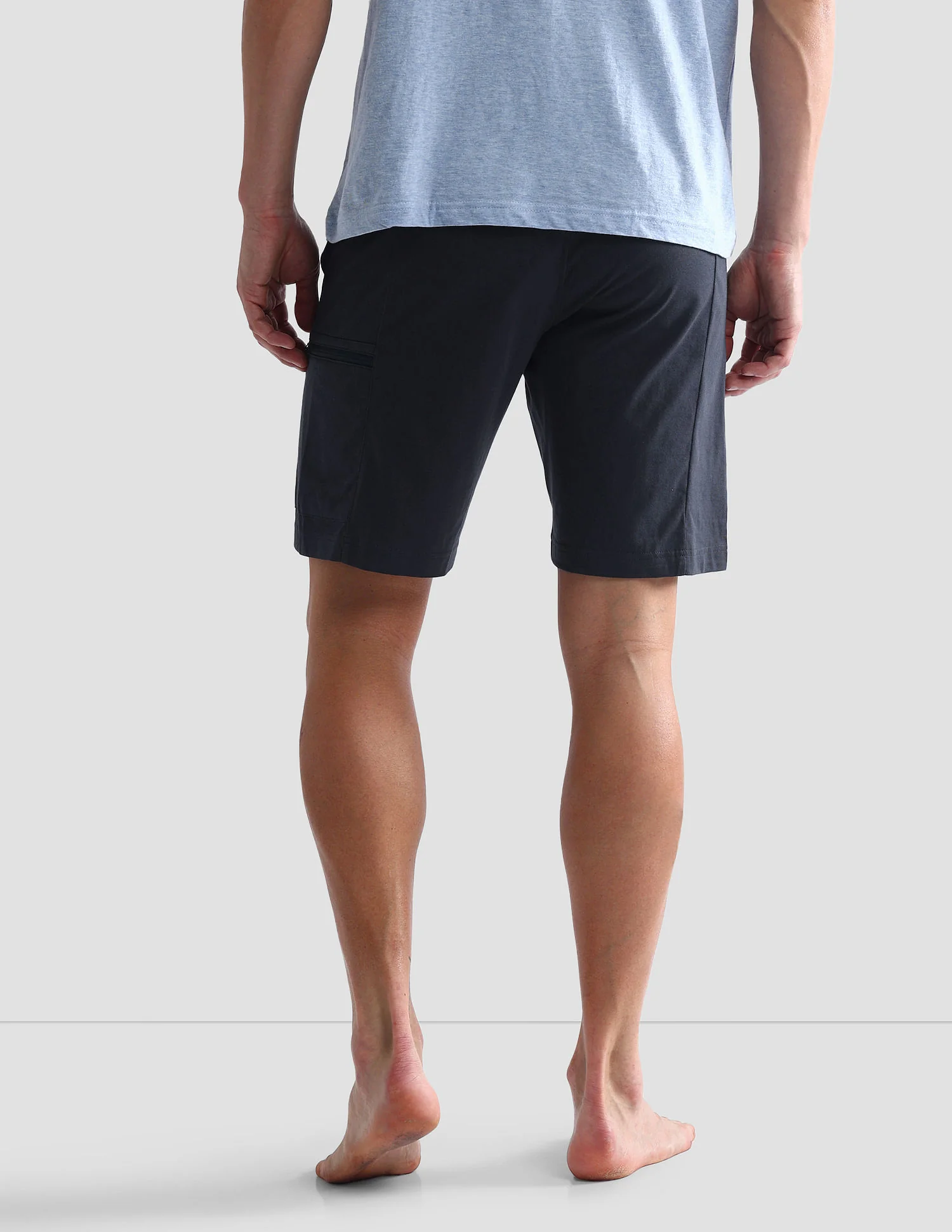 Mid Rise Solid OES04 Lounge Shorts - Pack Of 1 - Image 5