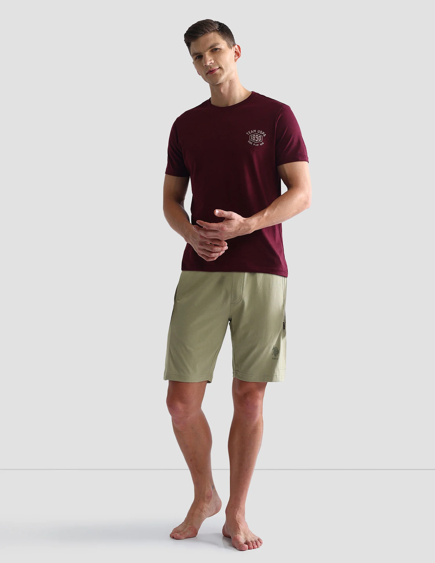 Mid Rise Solid OES04 Lounge Shorts - Pack Of 1 - Image 3