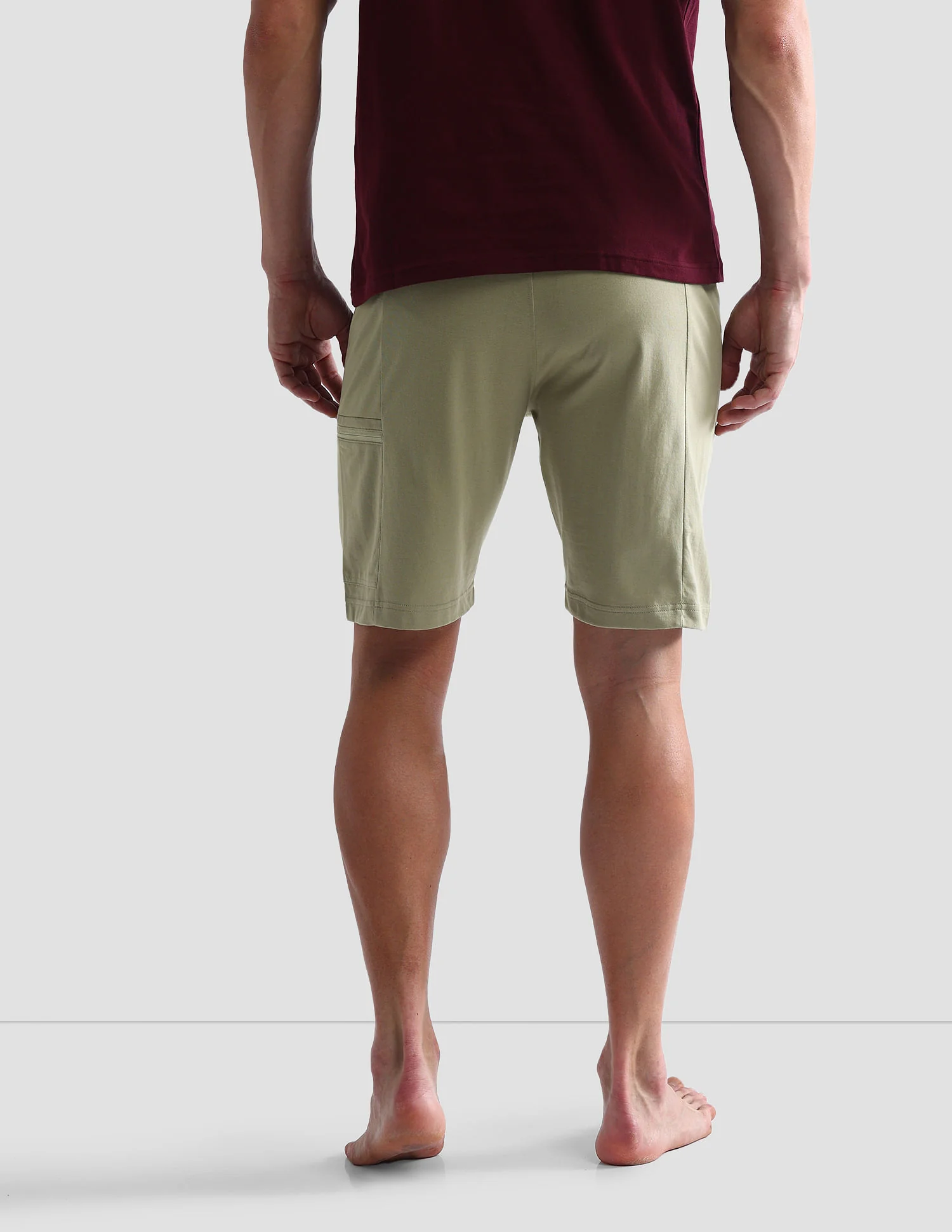 Mid Rise Solid OES04 Lounge Shorts - Pack Of 1 - Image 5