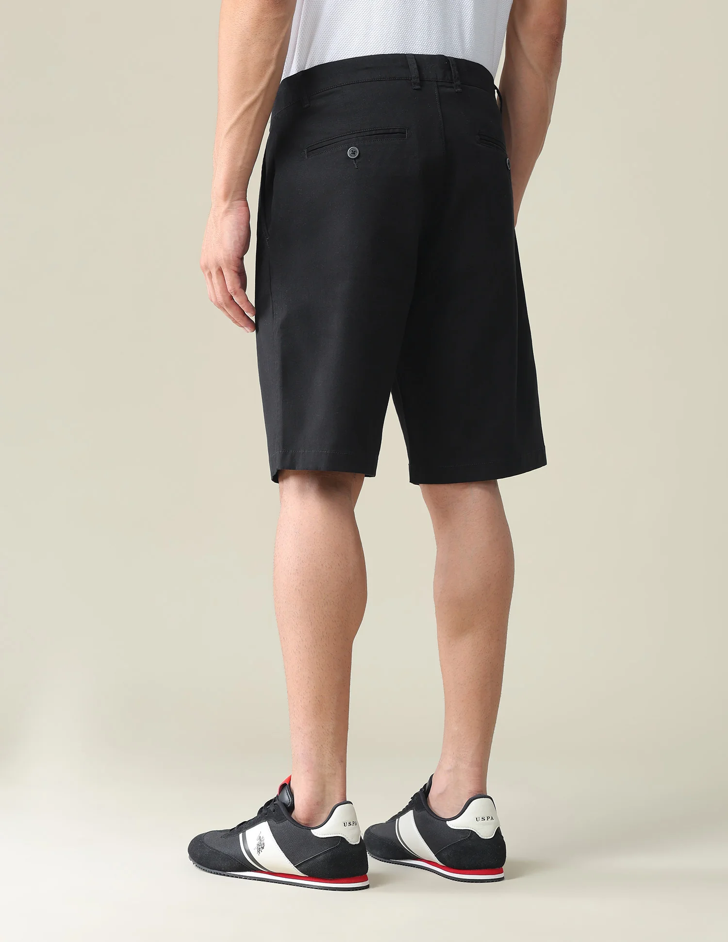 Mid Rise Solid Slim Fit Shorts - Image 5