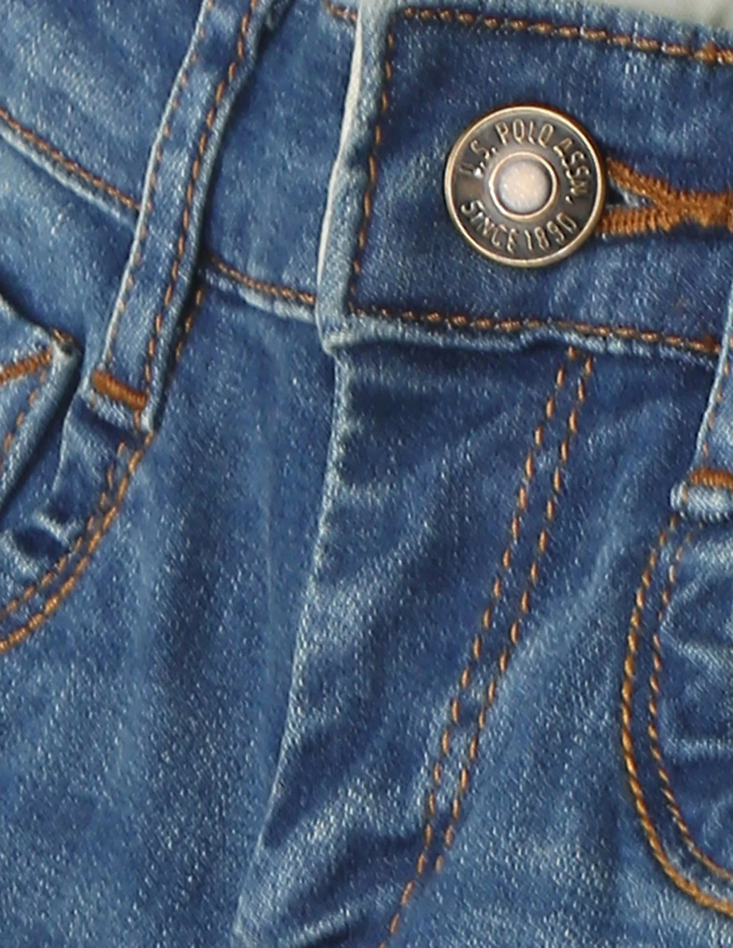 Mid Rise Stone Wash Jeans - Image 3
