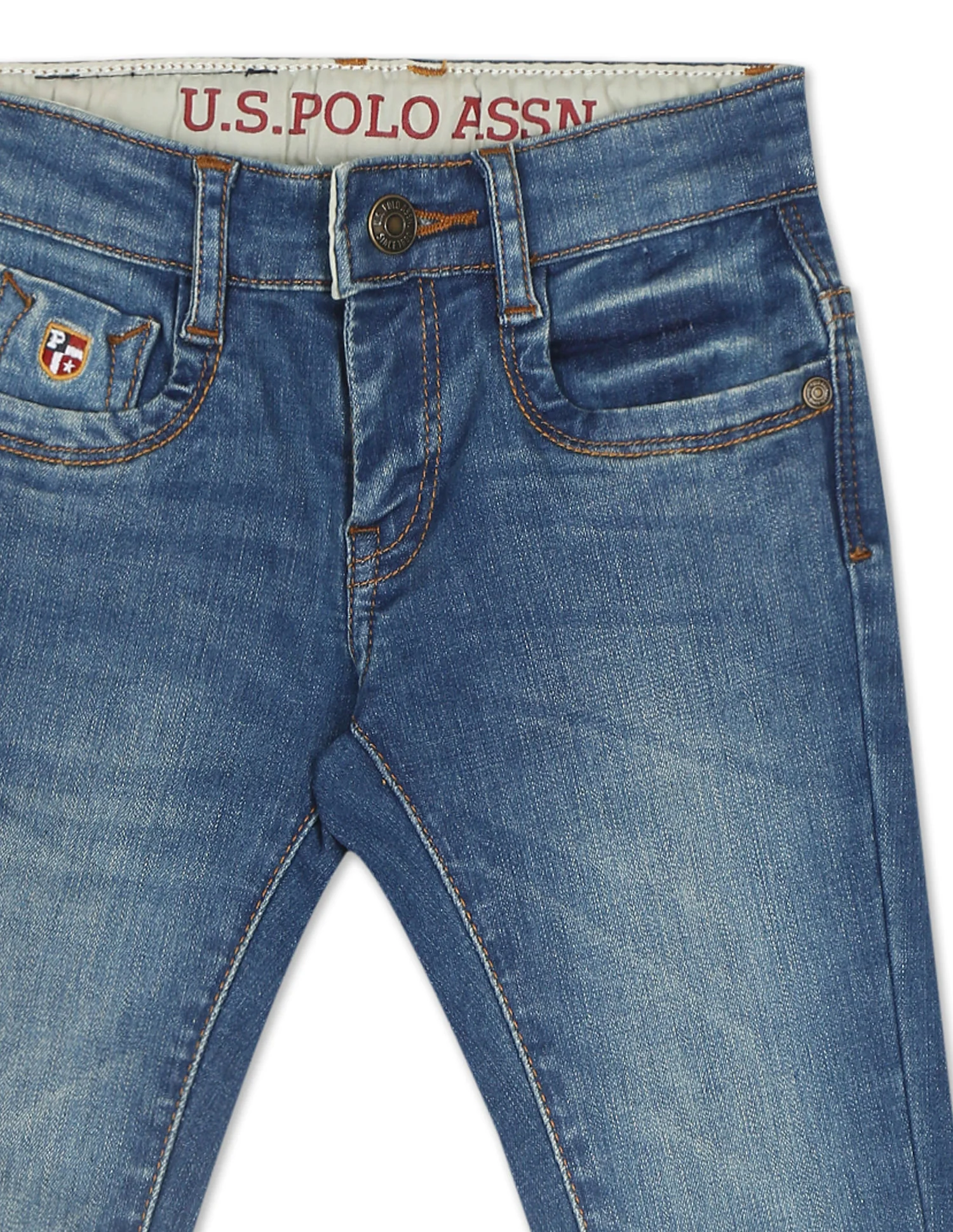 Mid Rise Stone Wash Jeans - Image 4