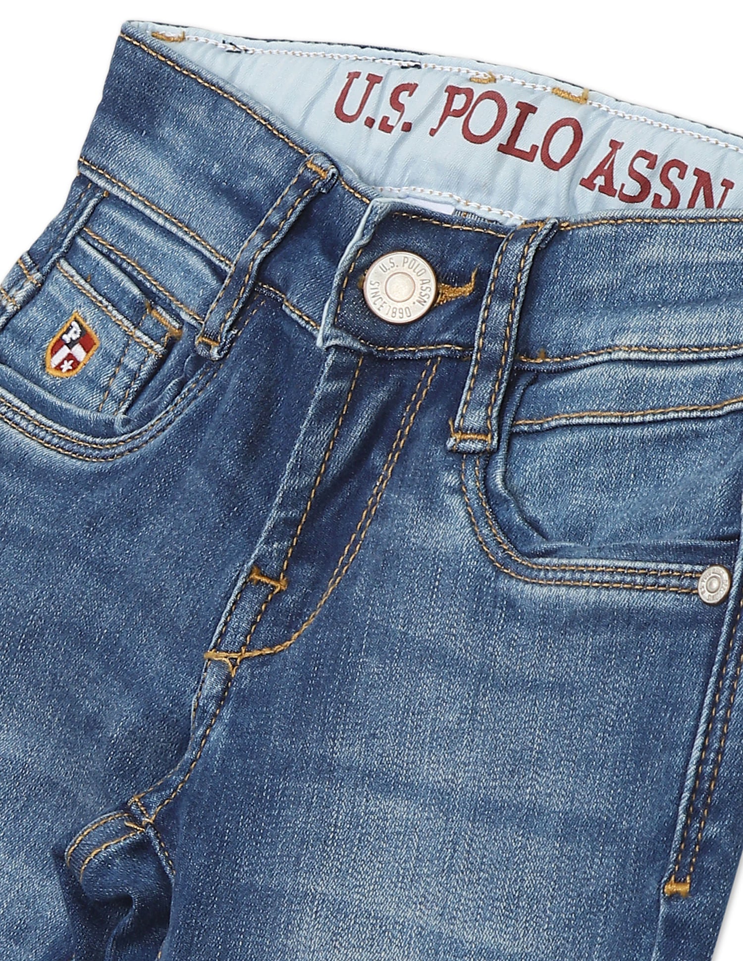 Mid Rise Stone Wash Jeans - Image 3