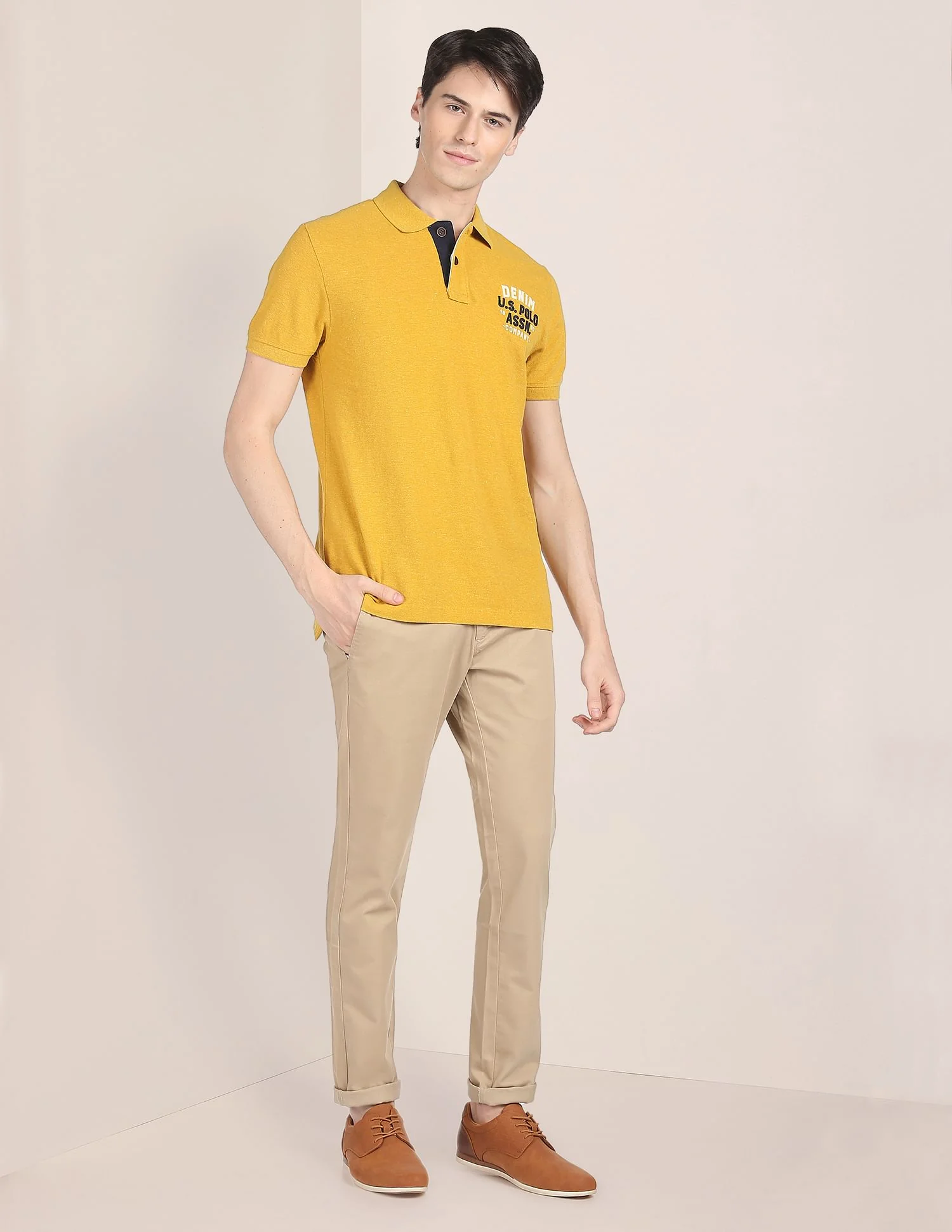 Mid Rise Twill Casual Trousers - Image 3