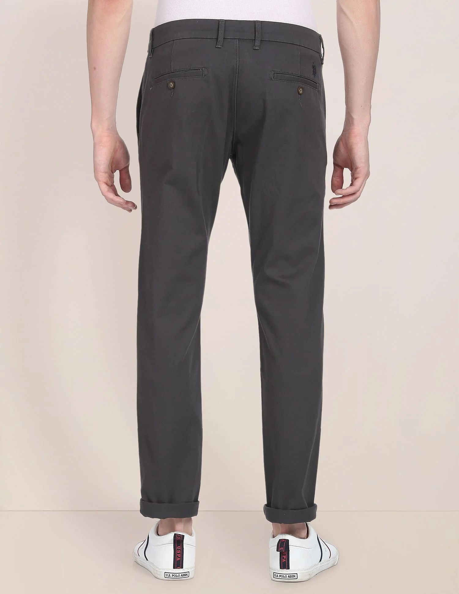 Mid Rise Twill Casual Trousers - Image 5