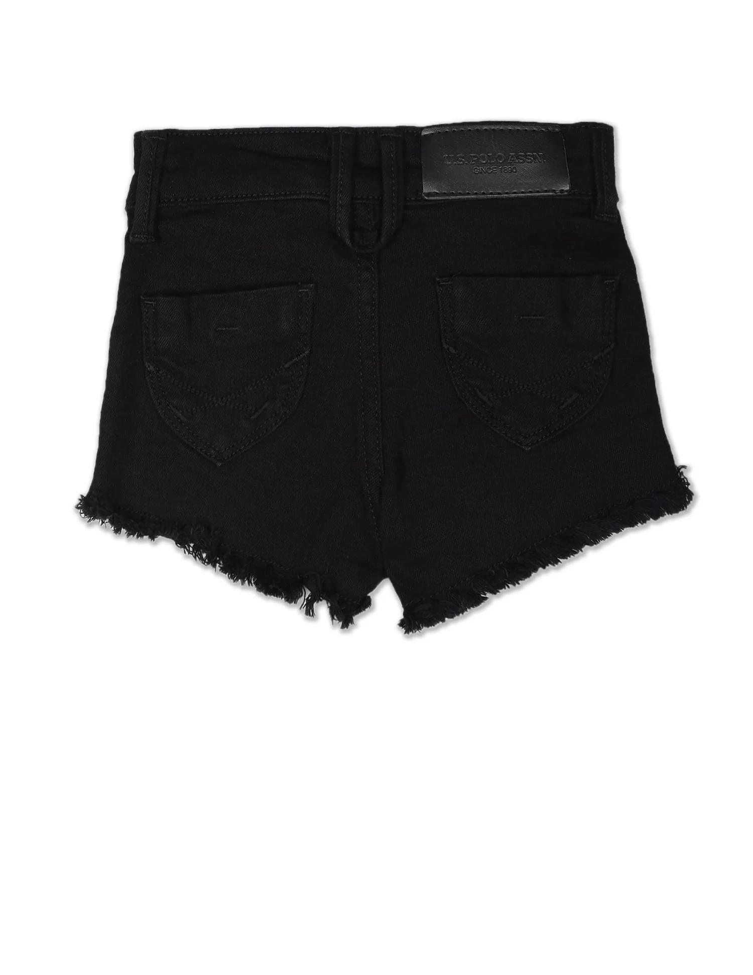 Mid Rise Unfinished Hem Shorts - Image 2