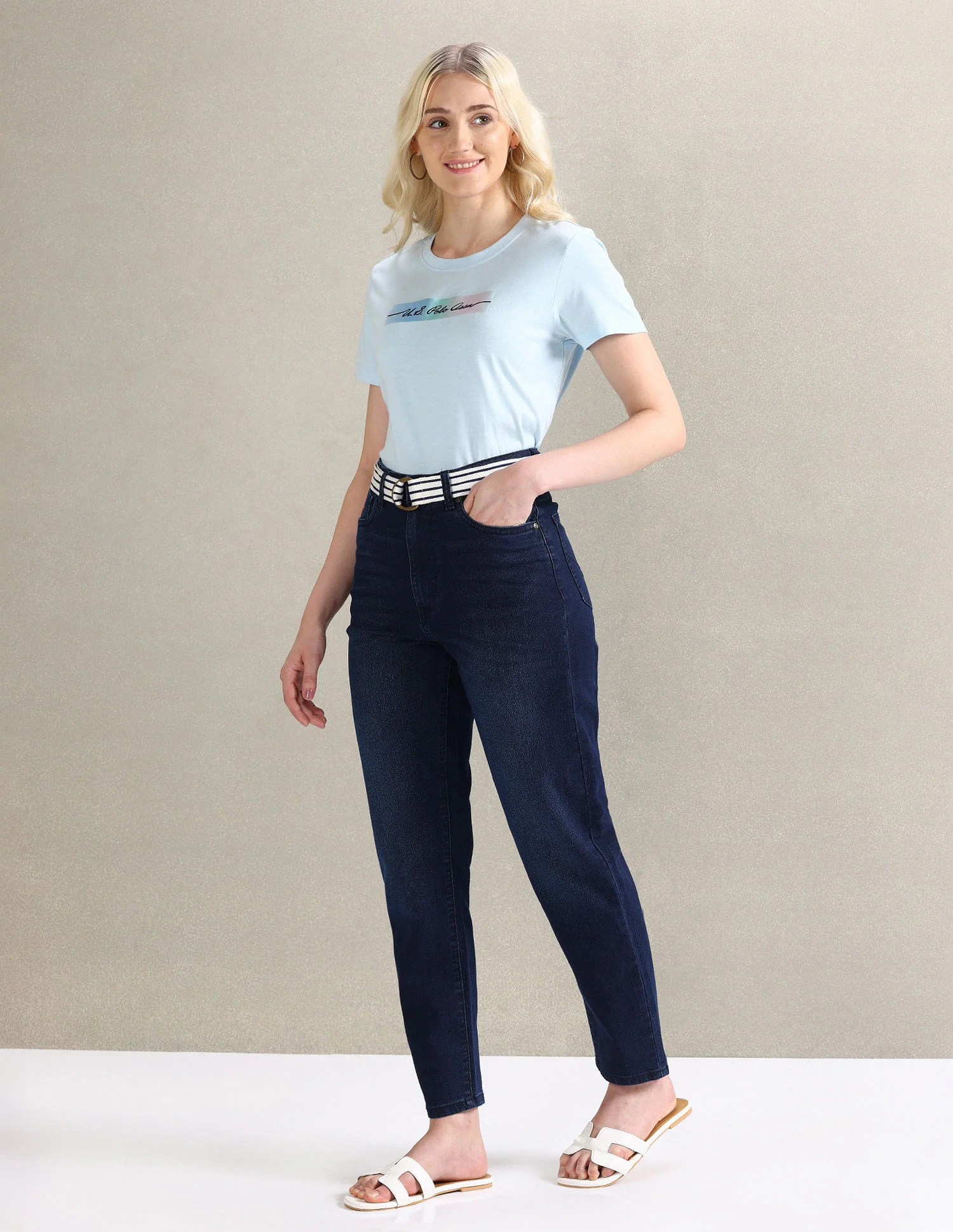 Mom Fit Blue Jeans - Image 3
