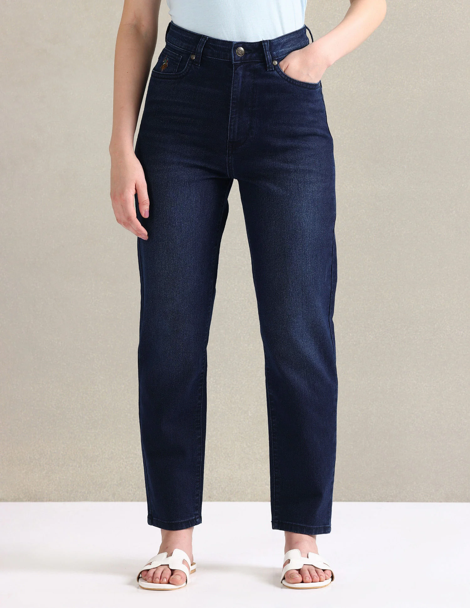 Mom Fit Blue Jeans - Image 6