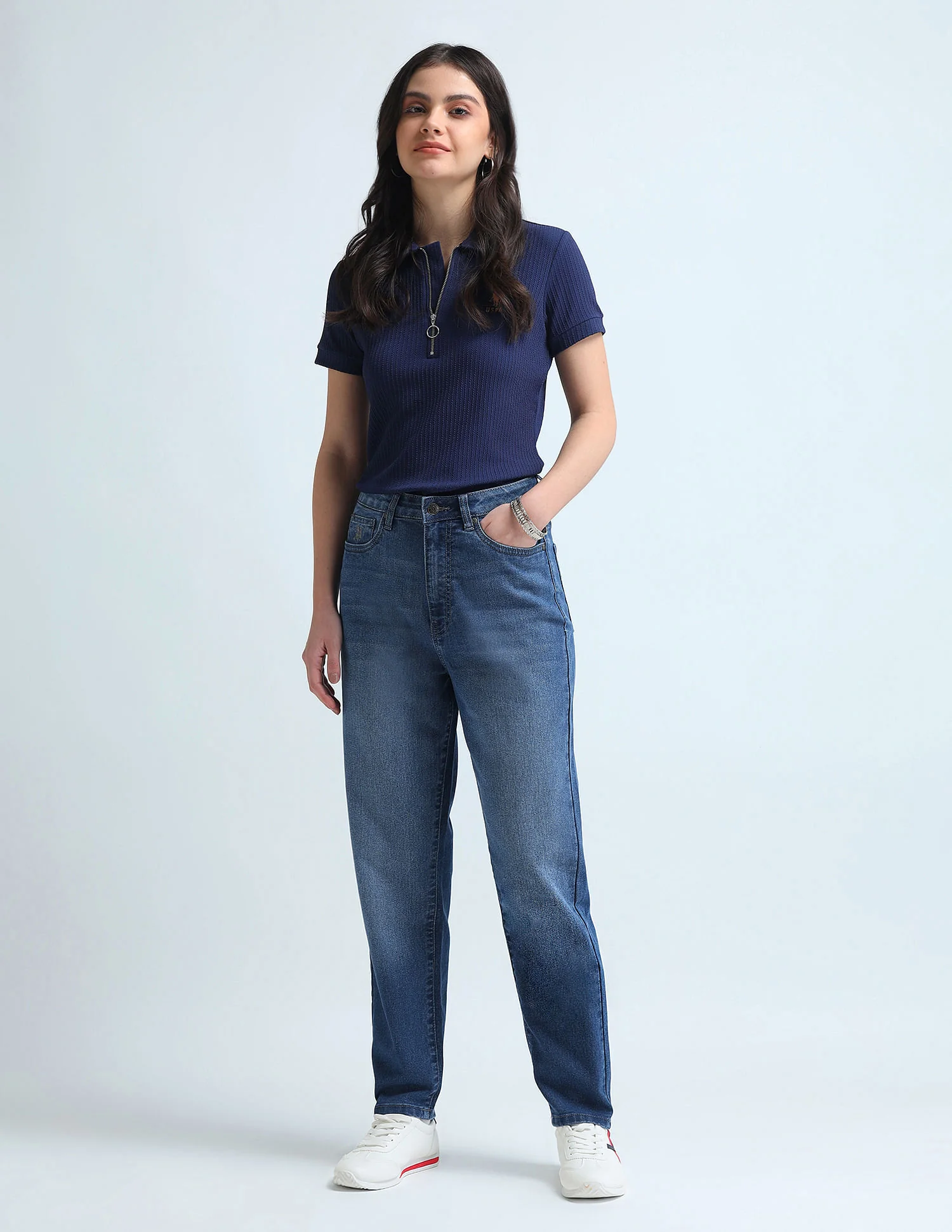 Mom Fit Blue Jeans - Image 3