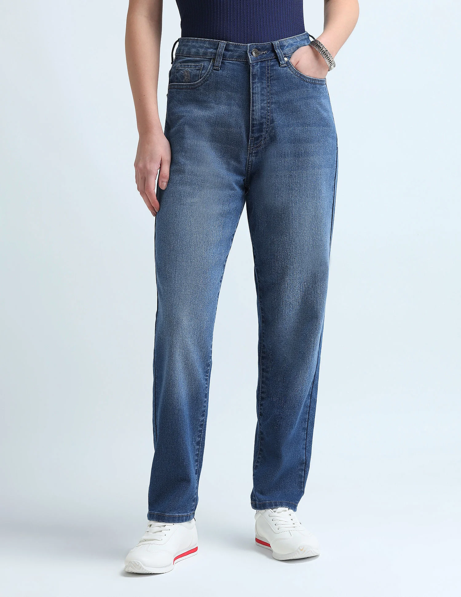 Mom Fit Blue Jeans - Image 6