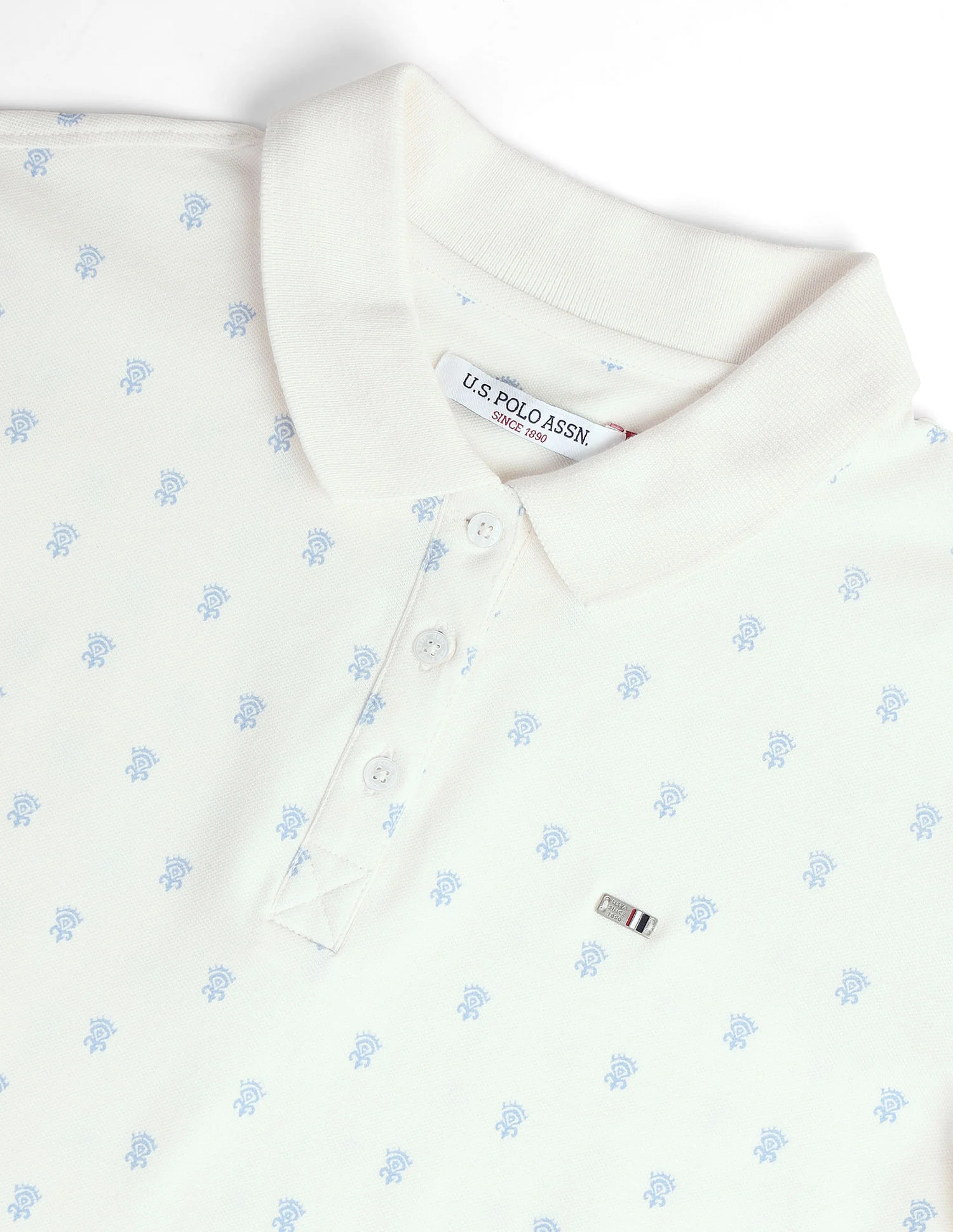 Motif Print Cotton Stretch Polo Shirt - Image 2