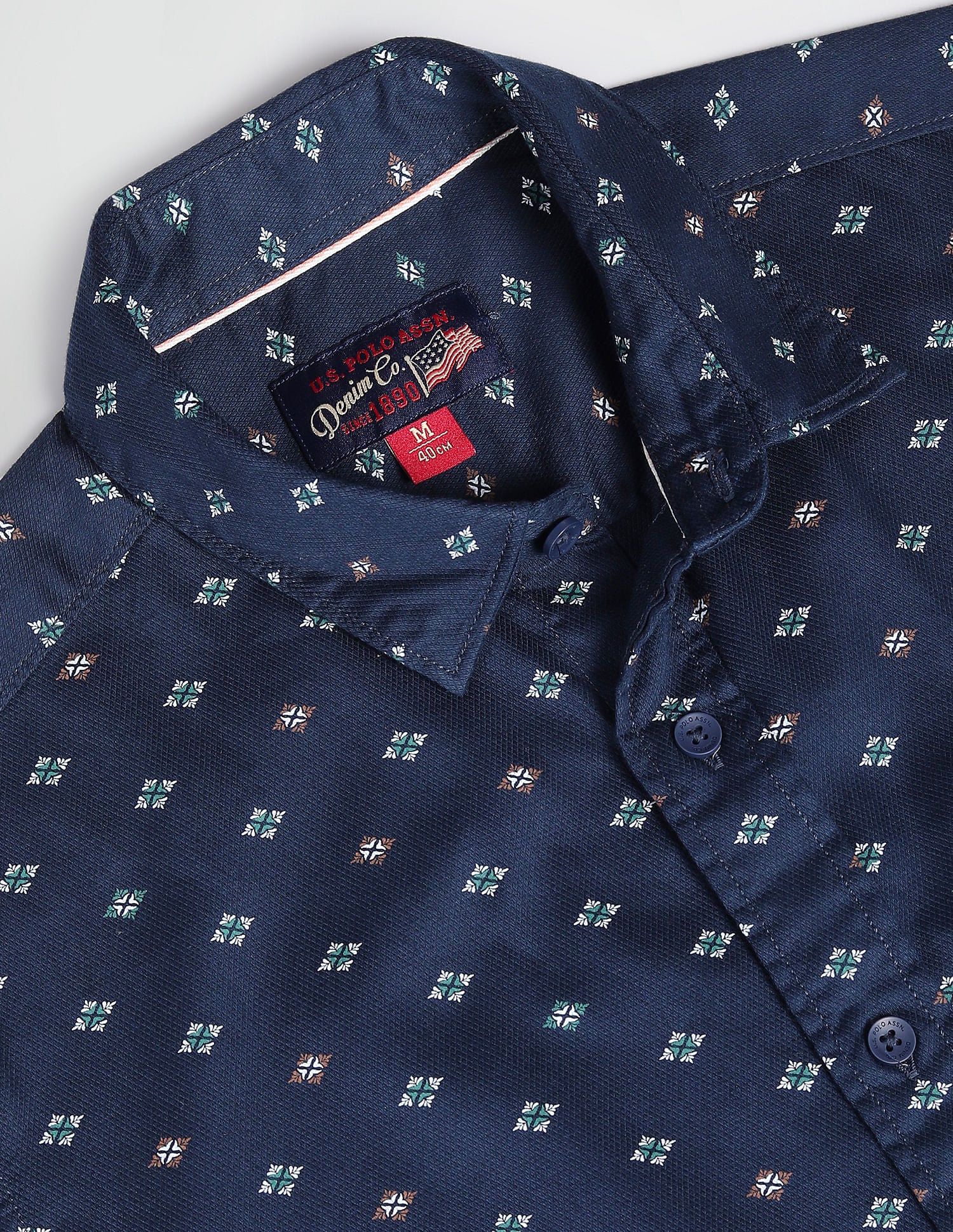 Motif Print Slim Fit Shirt - Image 2