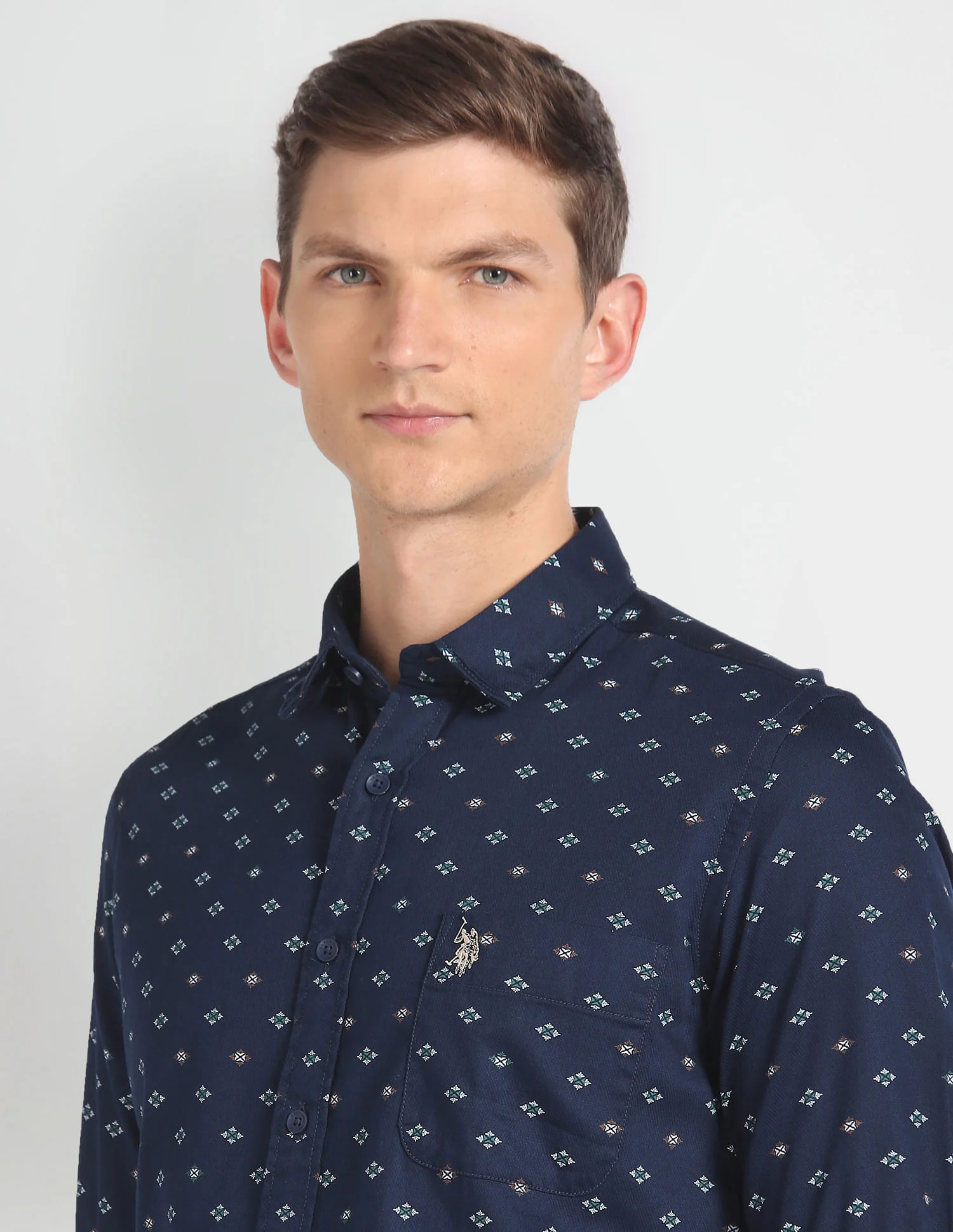 Motif Print Slim Fit Shirt - Image 7