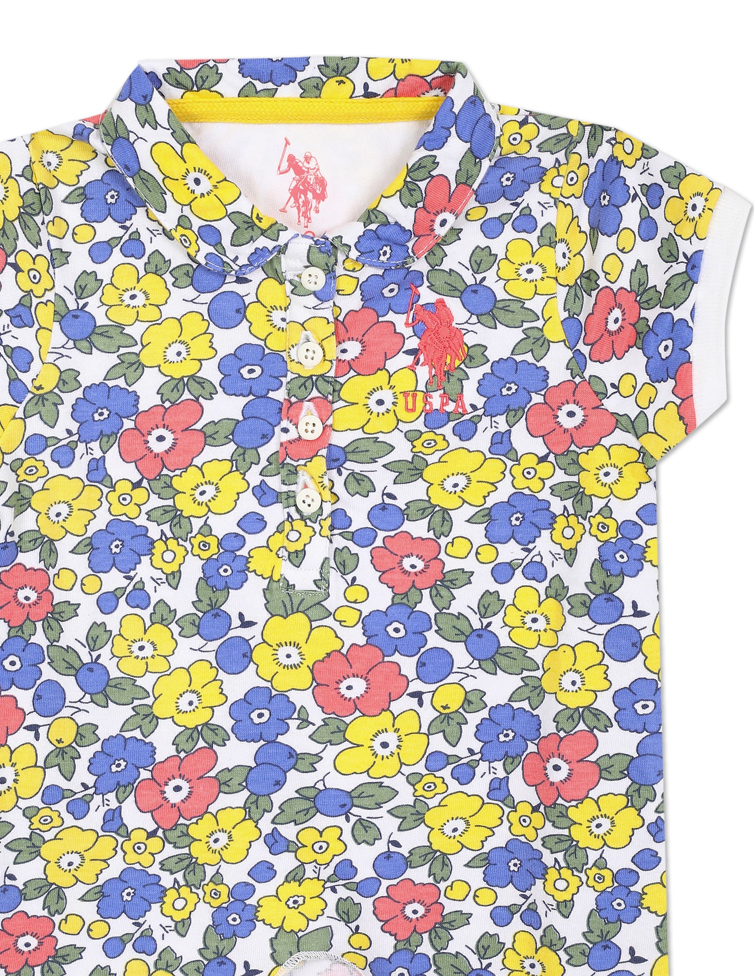 Multi Colour Short Sleeve Printed Polo Shirt - Image 4