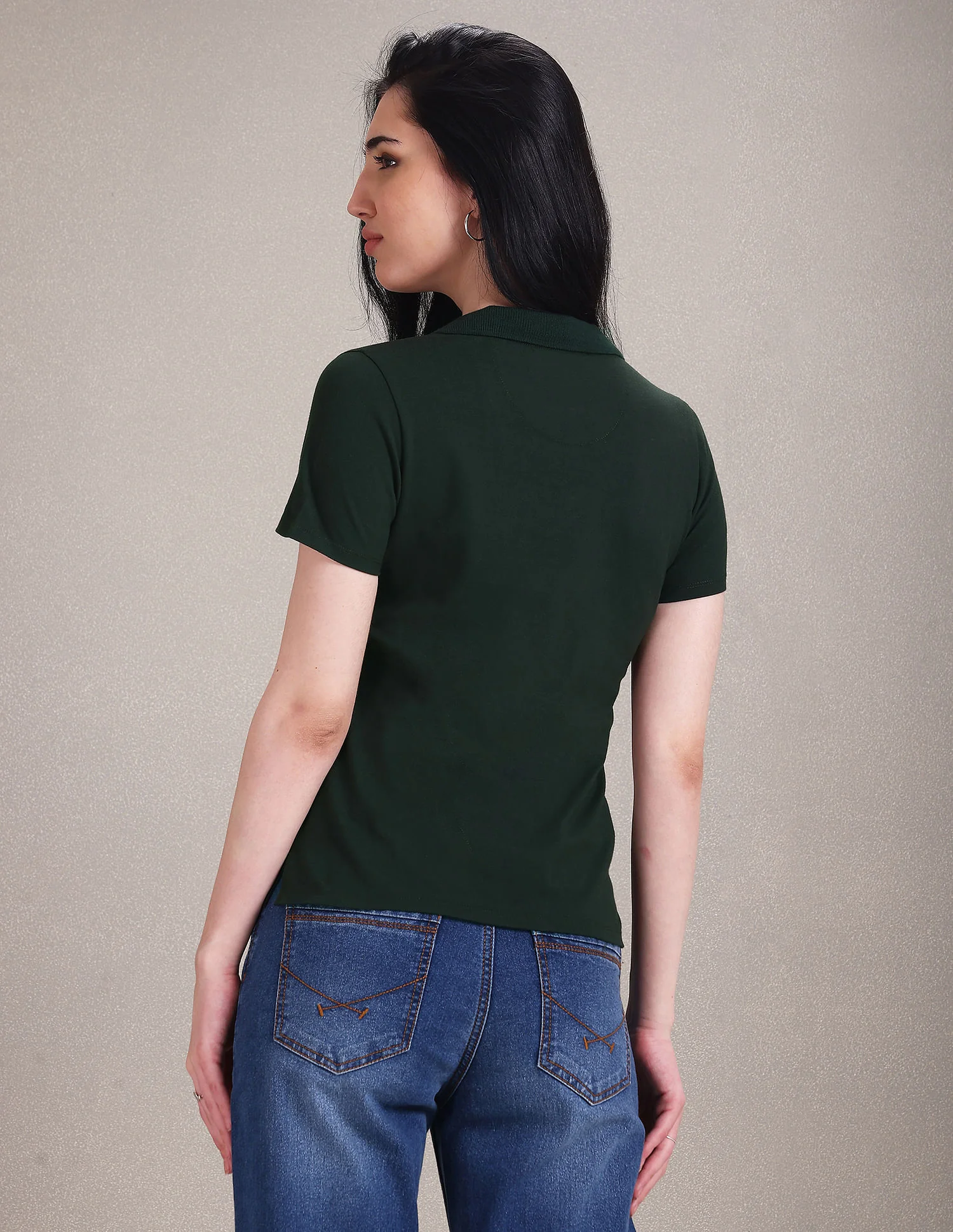 Notch Neck Pique Polo Shirt - Image 5