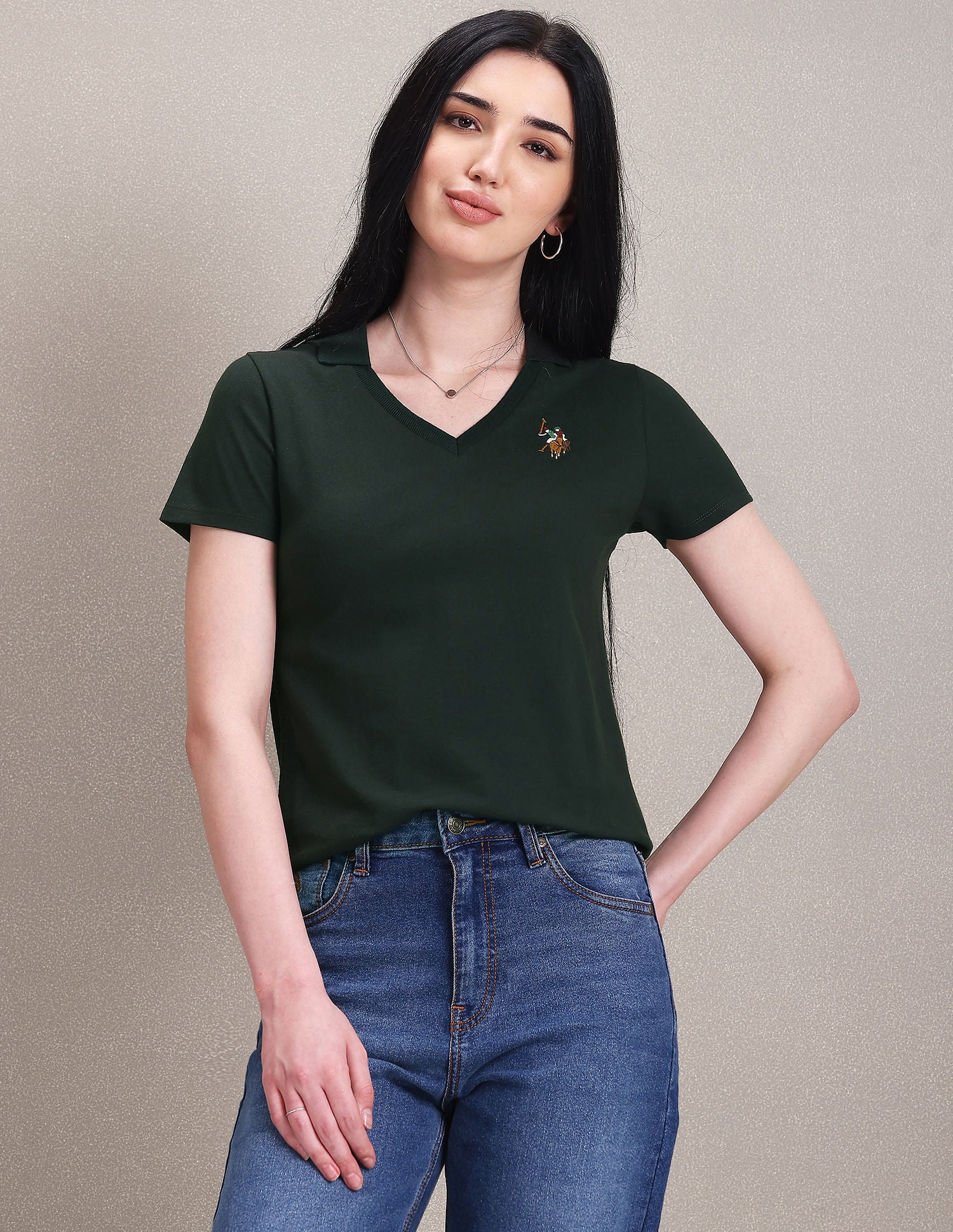 Notch Neck Pique Polo Shirt - Image 6