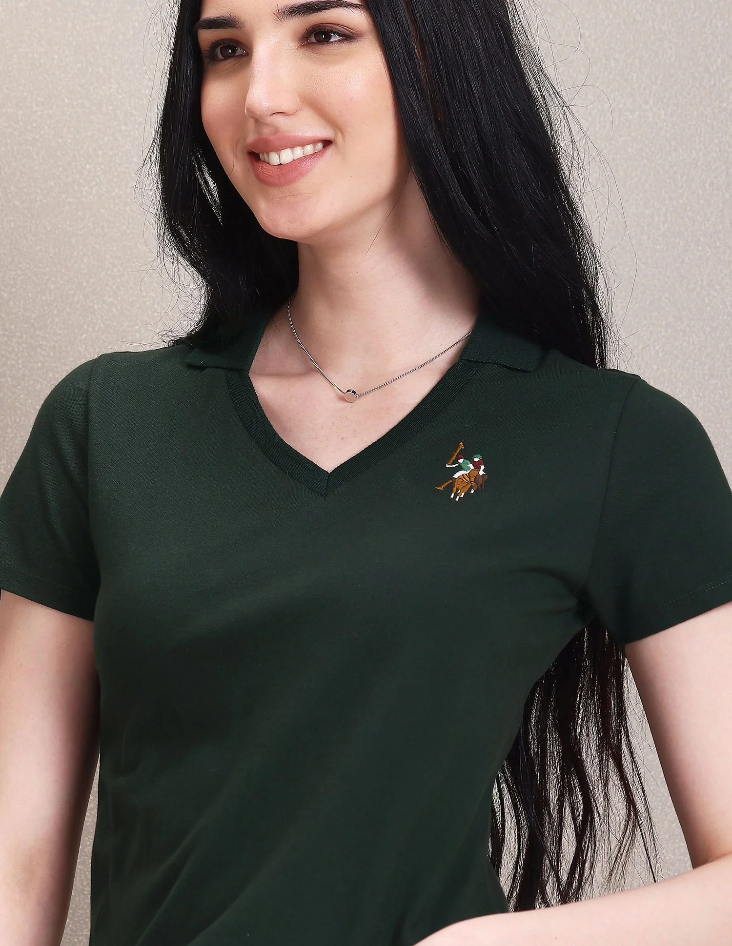 Notch Neck Pique Polo Shirt - Image 7
