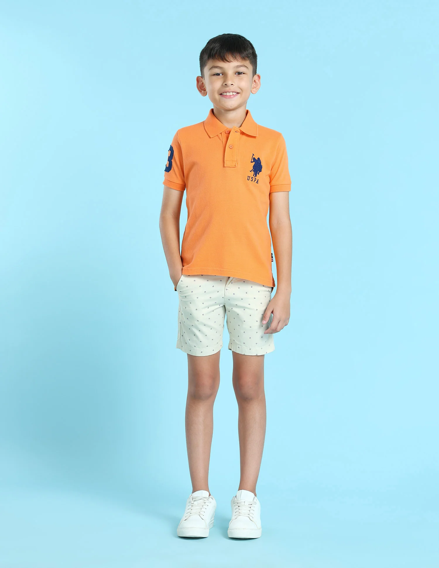 Numeric Applique Pique Polo Shirt - Image 3