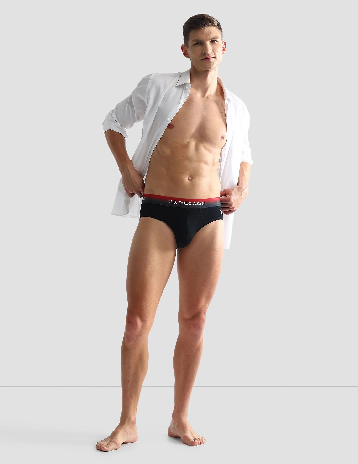 Ombre Waistband Solid OEB05 Briefs - Pack Of 2 - Image 4