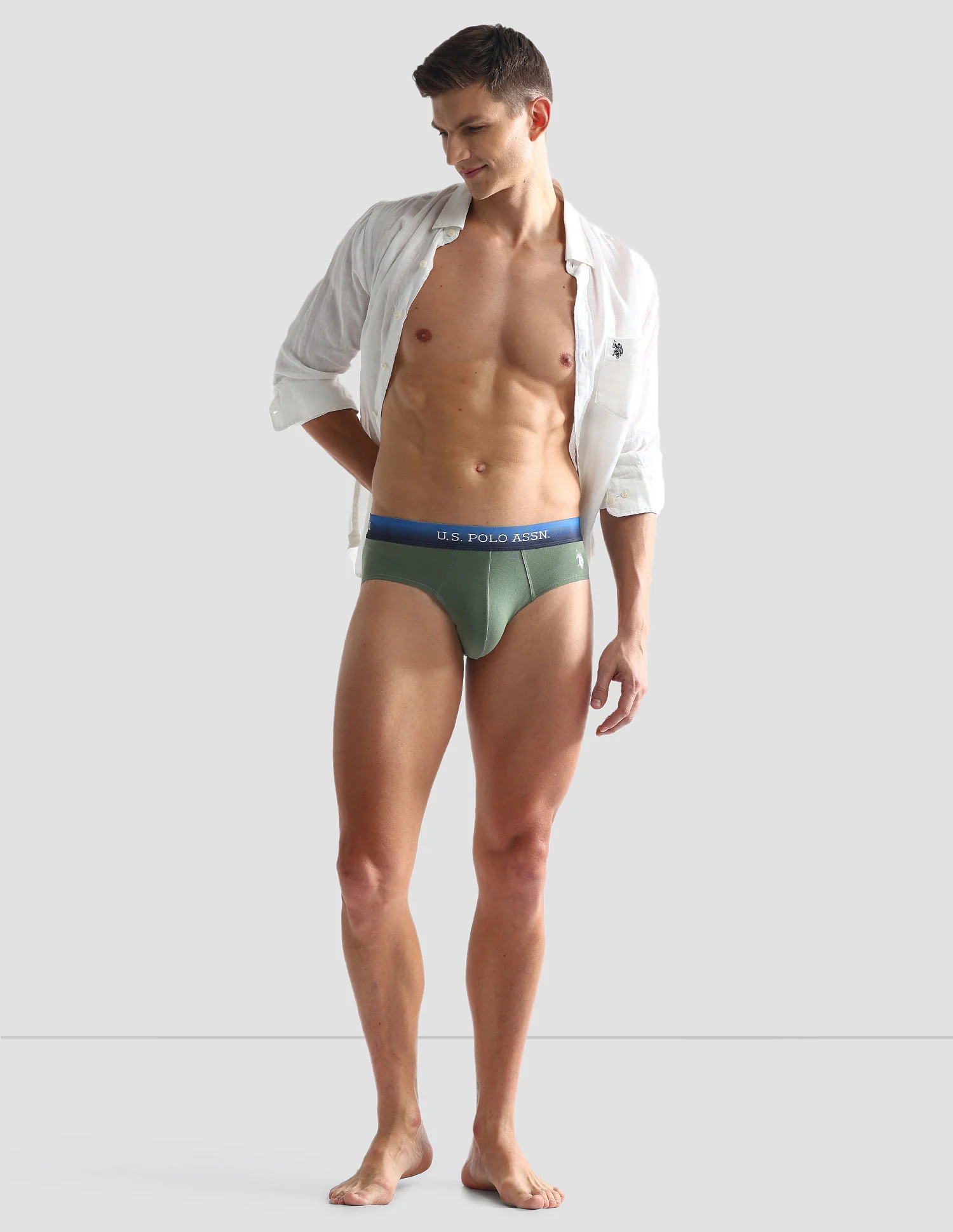 Ombre Waistband Solid OEB05 Briefs - Pack Of 2 - Image 4