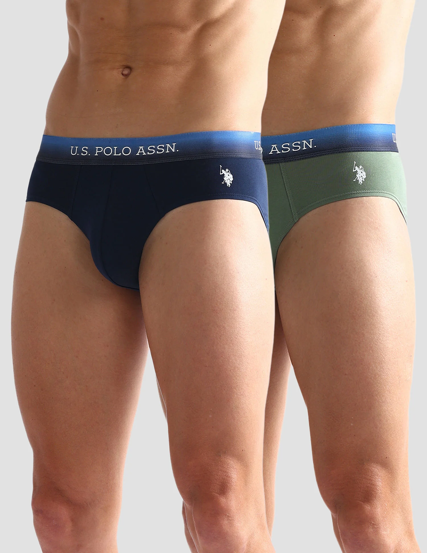 Ombre Waistband Solid OEB05 Briefs - Pack Of 2 - Image 6