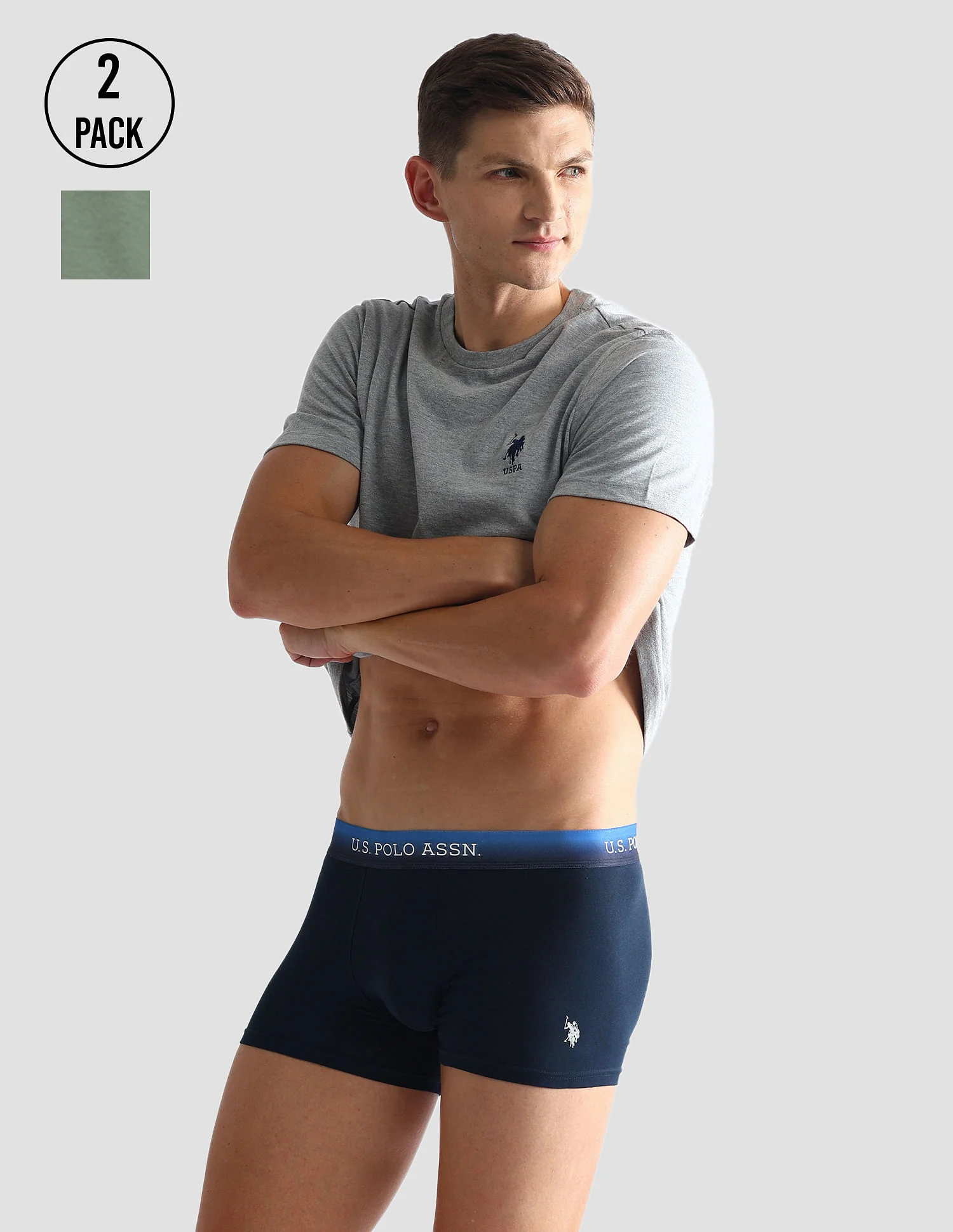 Ombre Waistband Solid OET05 Trunks - Pack Of 2