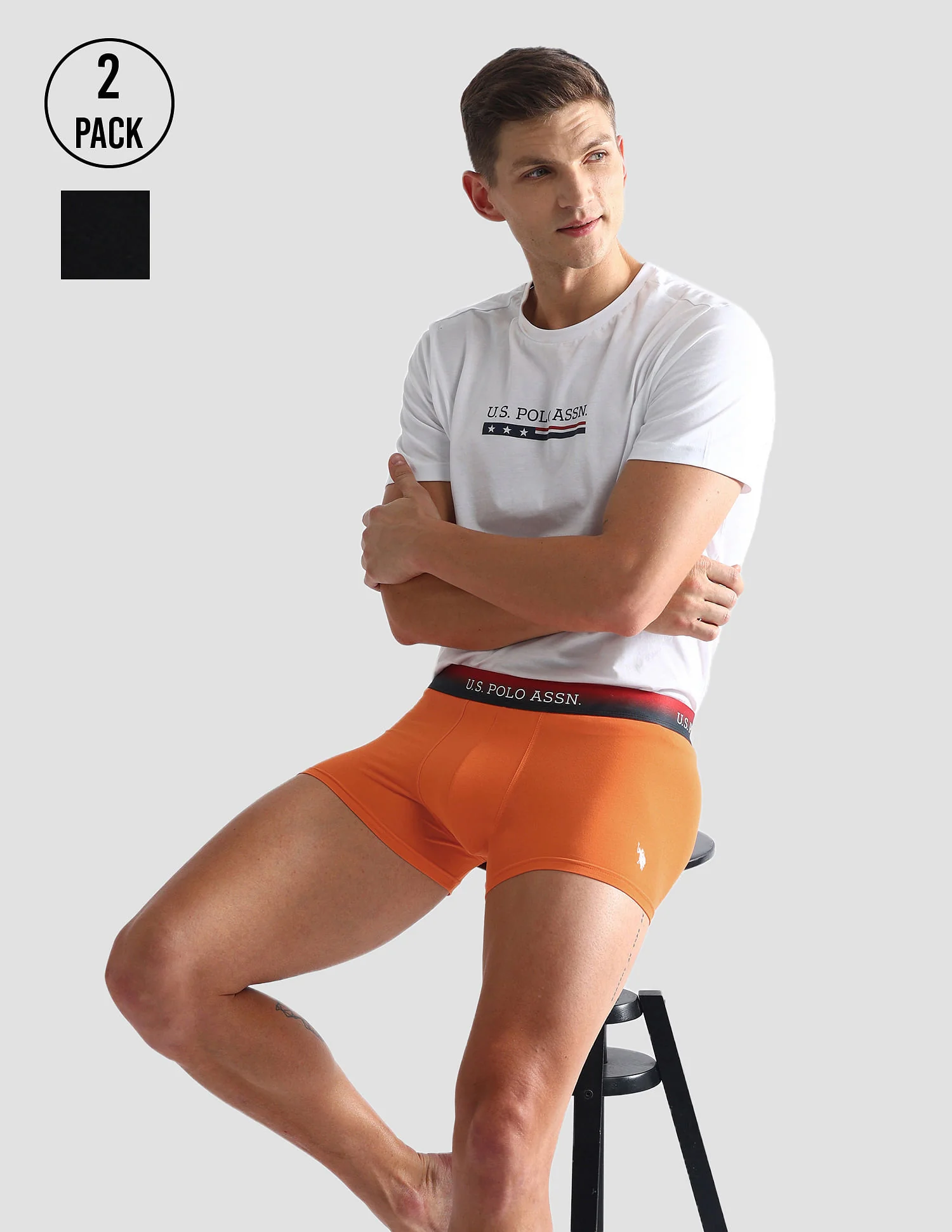 Ombre Waistband Solid OET05 Trunks - Pack Of 2